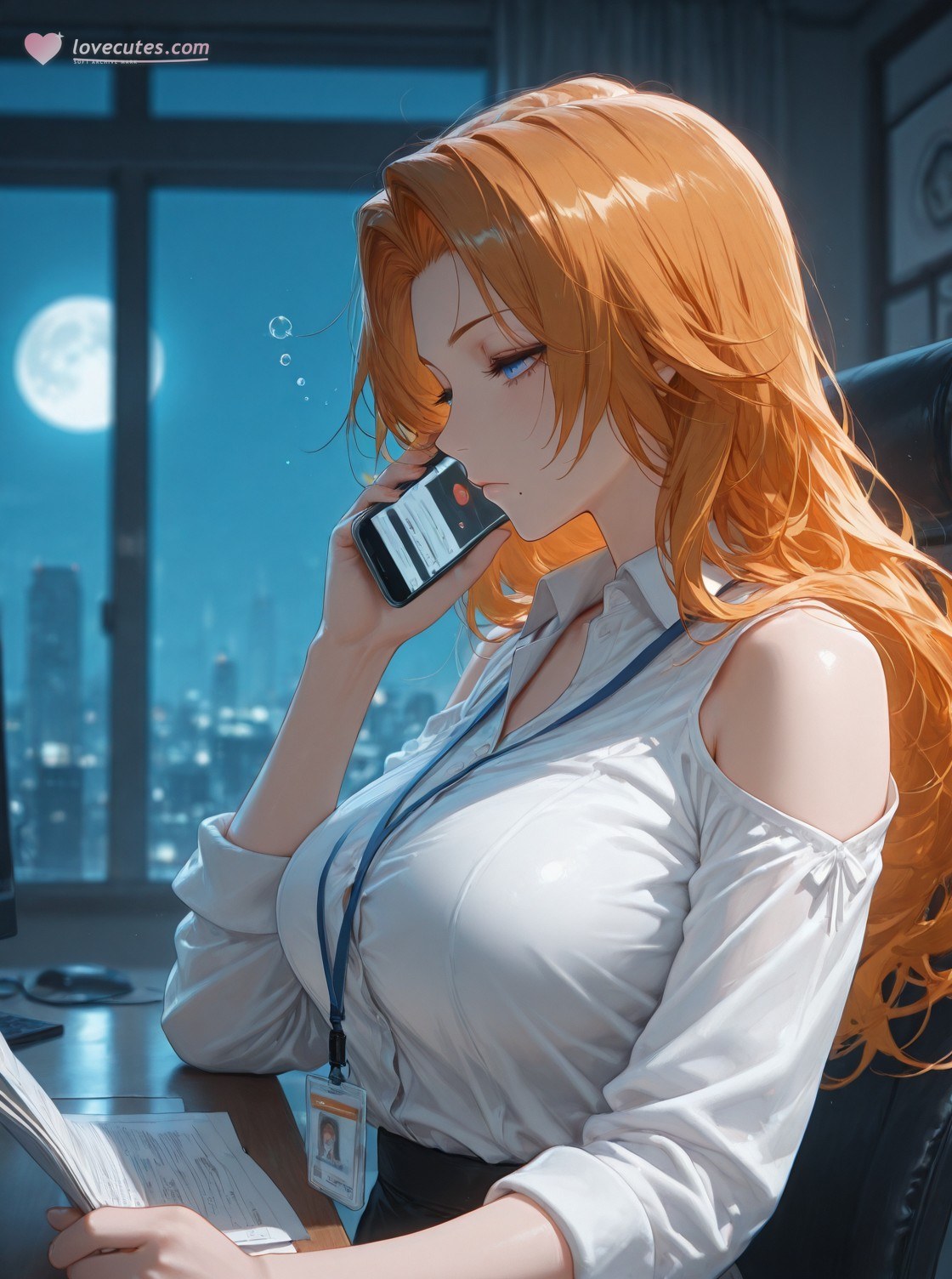 AI Generated Anime Girl - 死神 松本乱菊：蕾丝内衣紧身衣床拍湿身露穴 132P