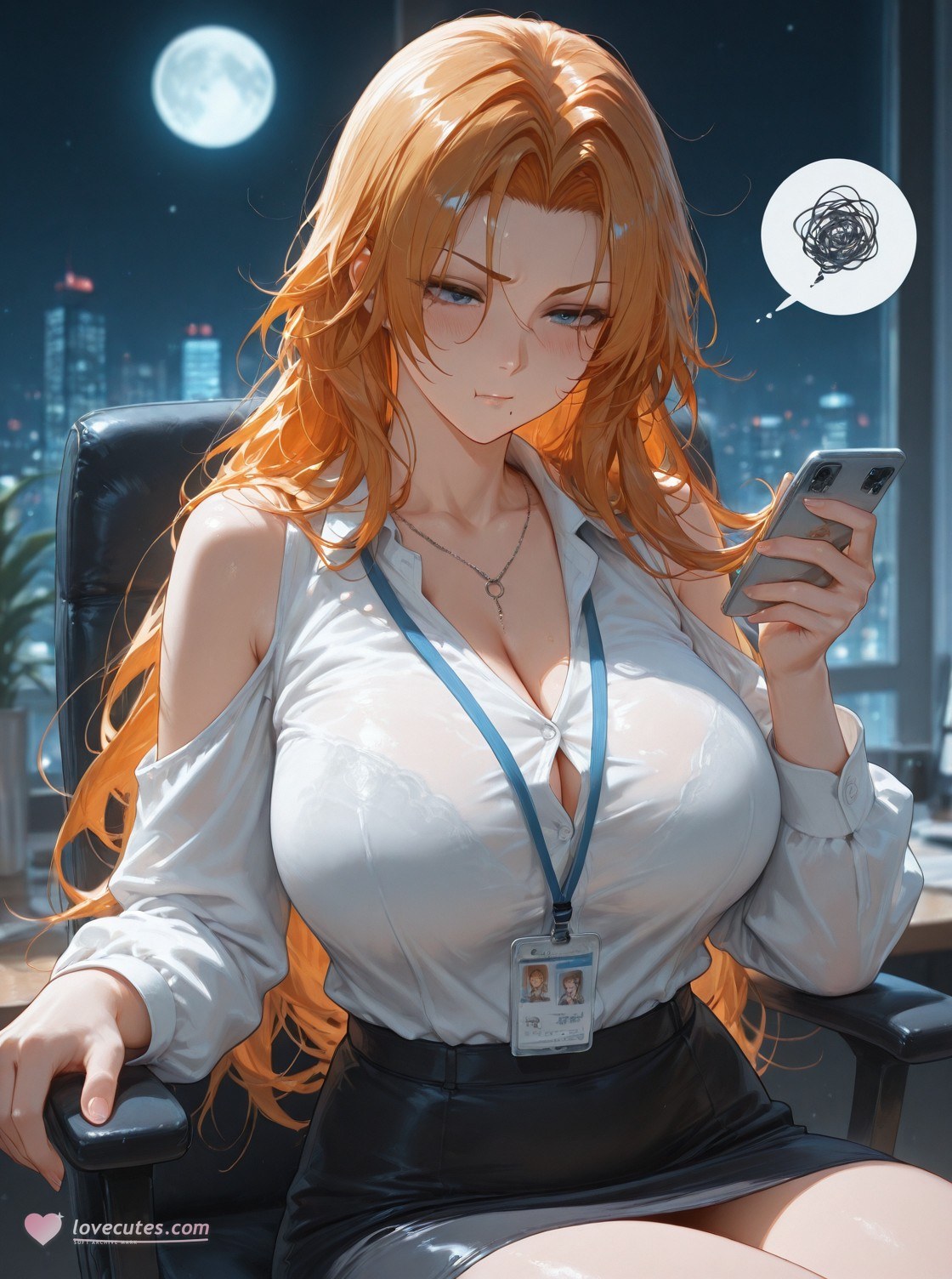 AI Generated Anime Girl - 死神 松本乱菊：蕾丝内衣紧身衣床拍湿身露穴 132P