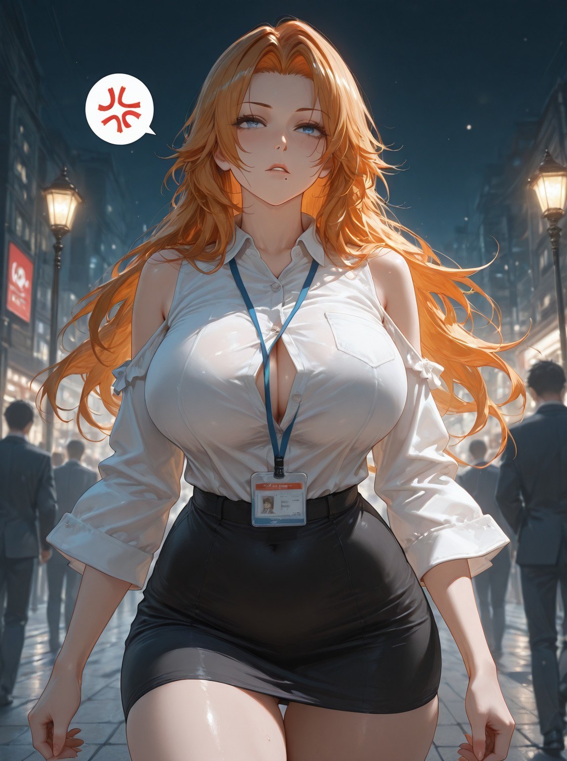 AI Generated Anime Girl - 死神 松本乱菊：蕾丝内衣紧身衣床拍湿身露穴 132P