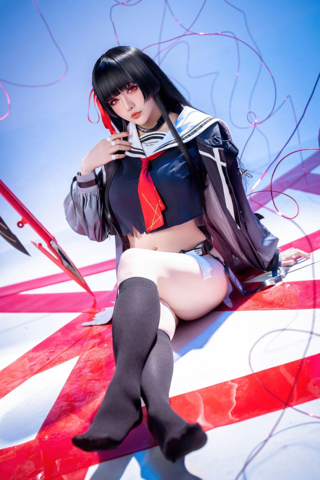 [cosplay] 星之迟迟Hoshilily - 鸣潮 千咲 JK：角色主题写真 64P