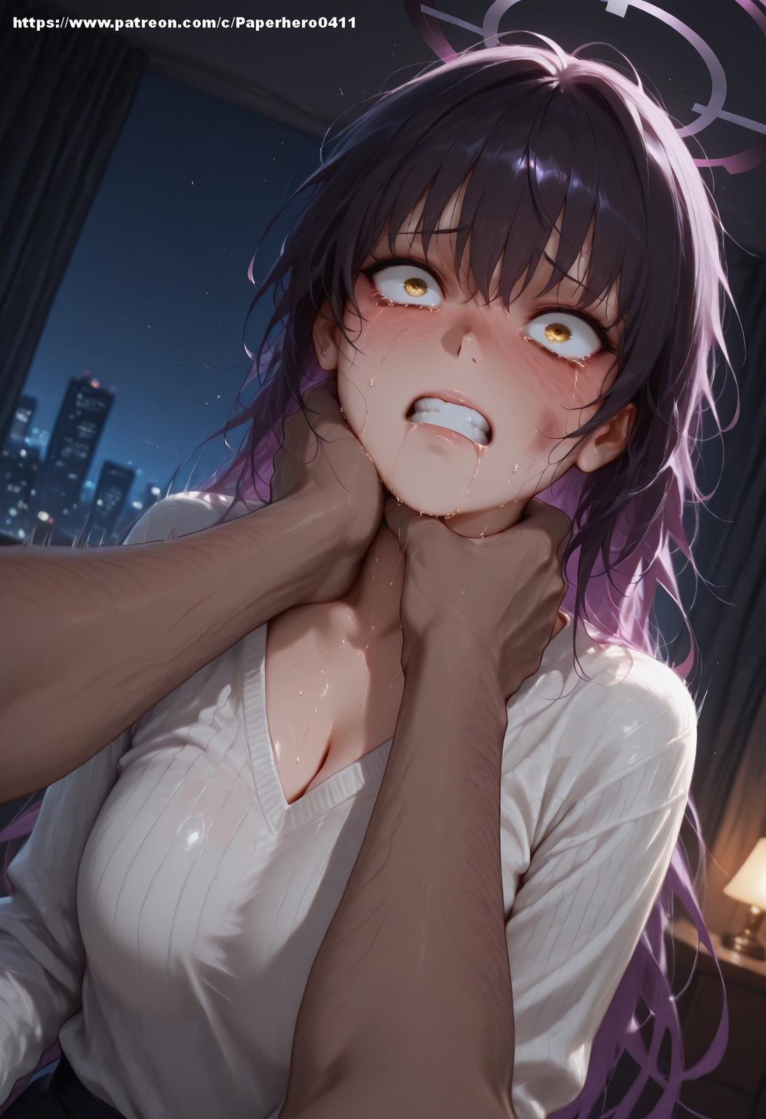 AI Generated Anime Girl - 碧蓝档案 一之濑明日奈、角楯花凛合集：黑丝紧身衣泳装湿身露穴 146P