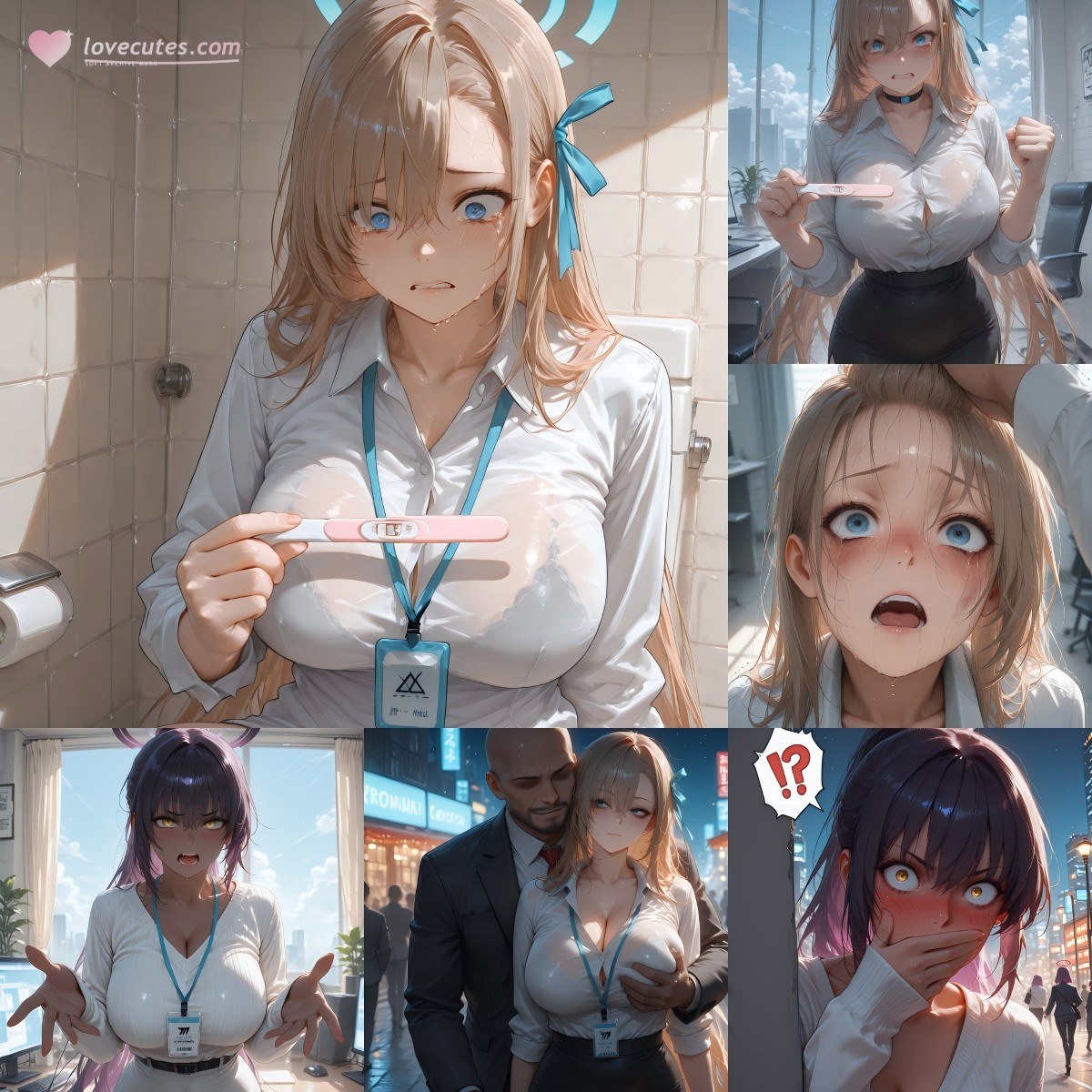 AI Generated Anime Girl - 碧蓝档案 一之濑明日奈 Vol.6：黑丝蕾丝内衣紧身衣比基尼床拍露穴 156P