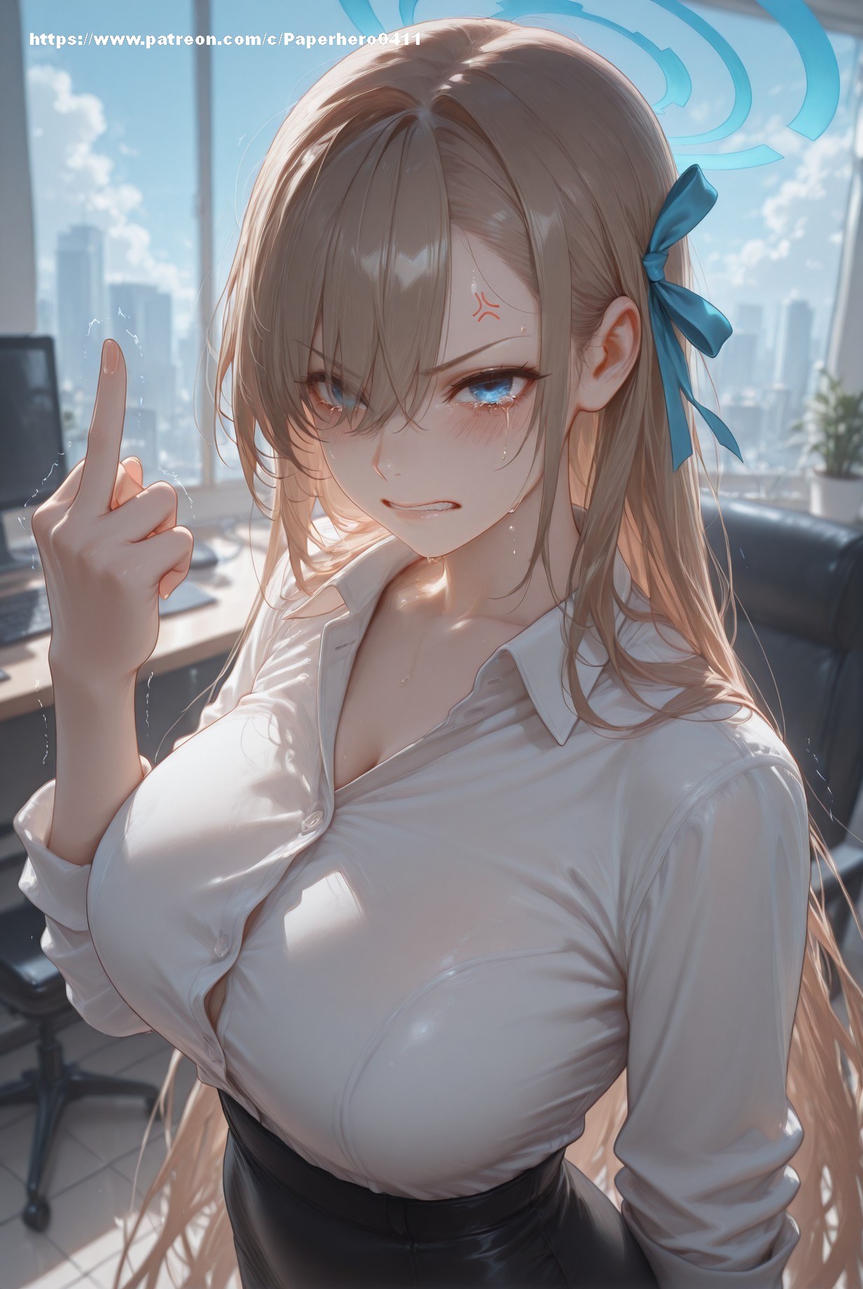 AI Generated Anime Girl - 碧蓝档案 一之濑明日奈 Vol.6：黑丝蕾丝内衣紧身衣比基尼床拍露穴 156P