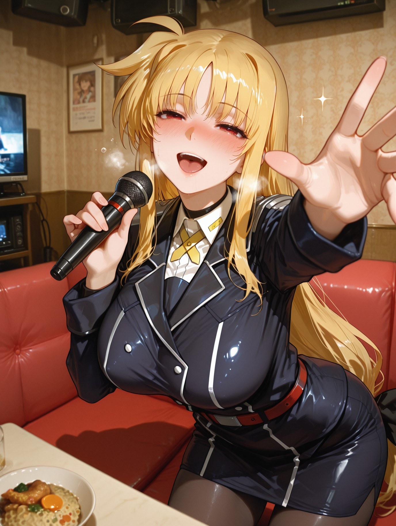 AI Generated Anime Girl - Nanoha Fate Testarossa ถุงน่องดำลิงเจอรี 357P