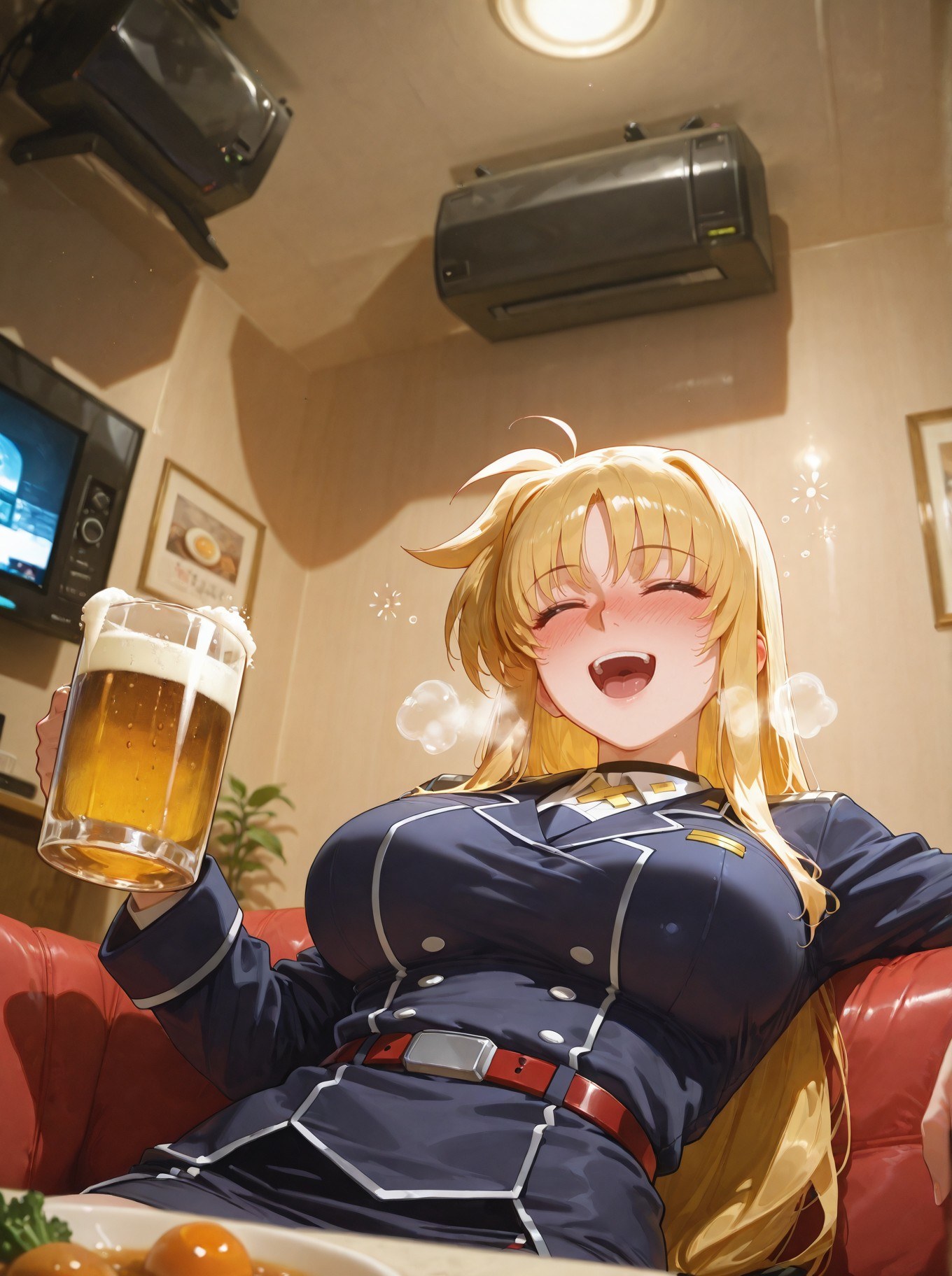 AI Generated Anime Girl - Nanoha Fate Testarossa ถุงน่องดำลิงเจอรี 357P