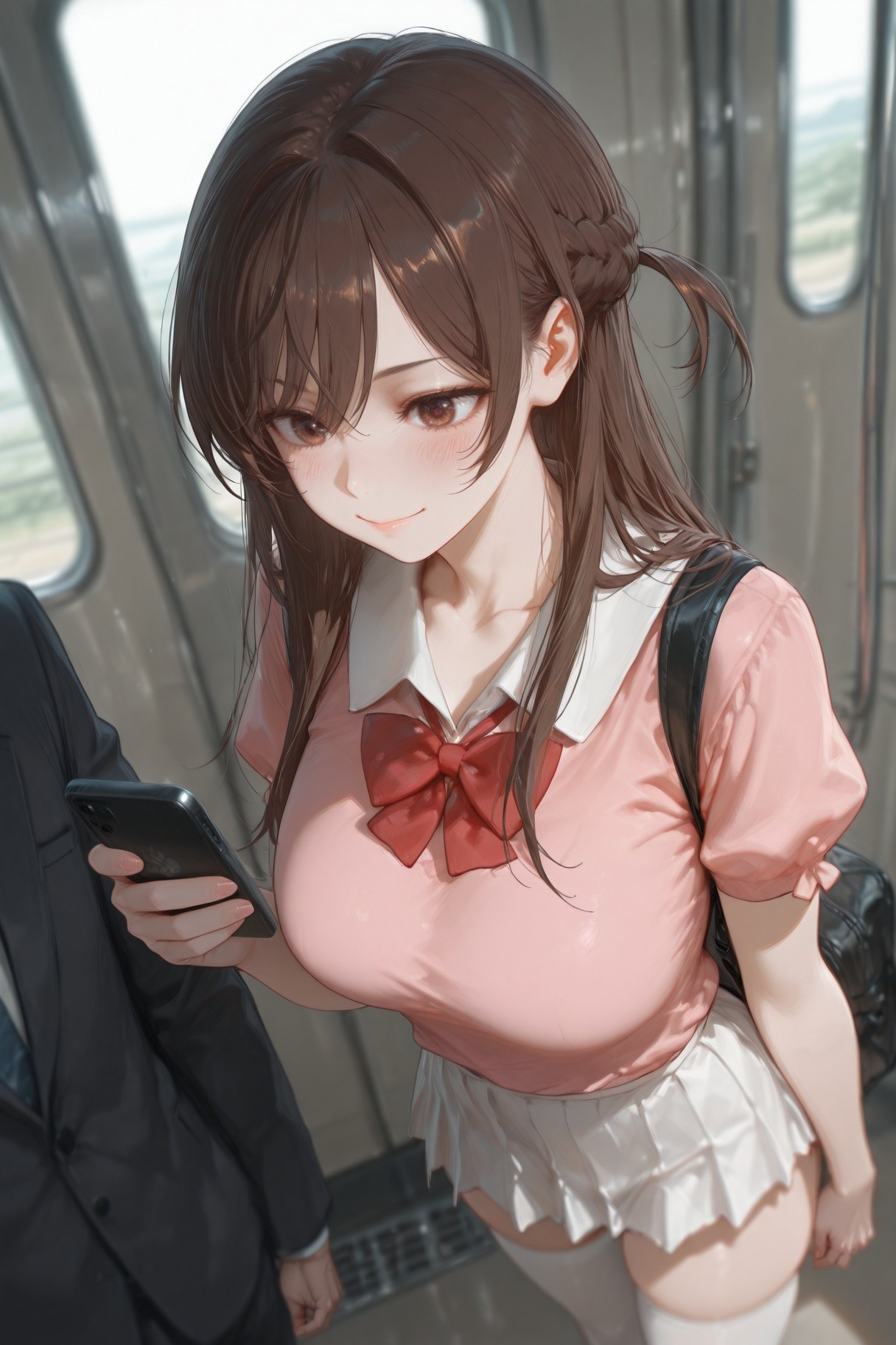 AI Generated Anime Girl - Chizuru Mizuhara ถุงน่องขาวลิงเจอรี 501P