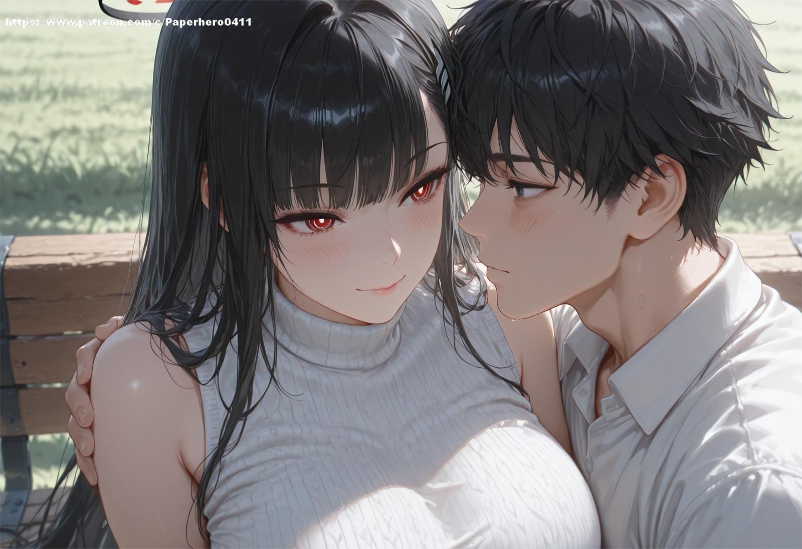 AI Porn - 碧蓝档案 调月莉音：黑丝蕾丝内衣浴室湿身 AI 裸图图库 237P