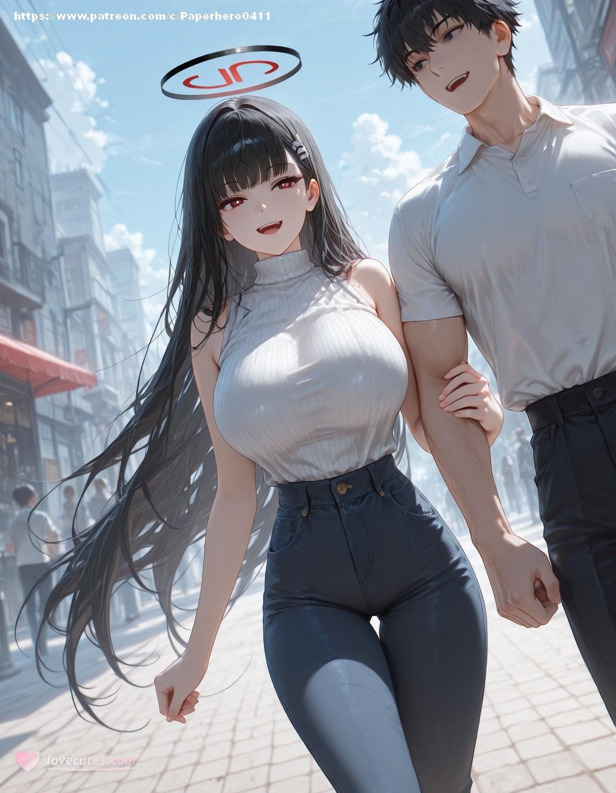 AI Porn - Blue Archive Tsukatsuki Rio Vol.4-5 ถุงน่องดำห้องน้ำ AI 238P