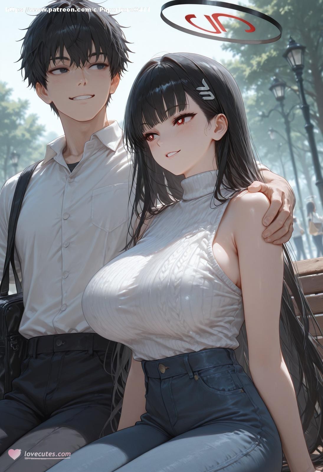AI Porn - Blue Archive Tsukatsuki Rio Vol.4-5 ถุงน่องดำห้องน้ำ AI 238P