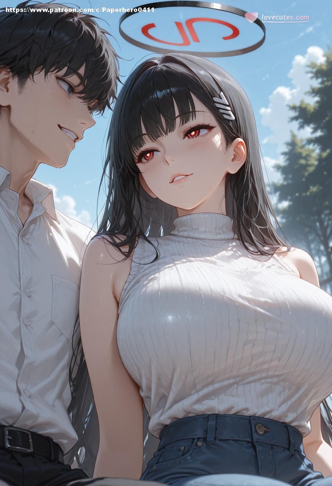 AI Porn - Blue Archive Tsukatsuki Rio Vol.4-5 ถุงน่องดำห้องน้ำ AI 238P