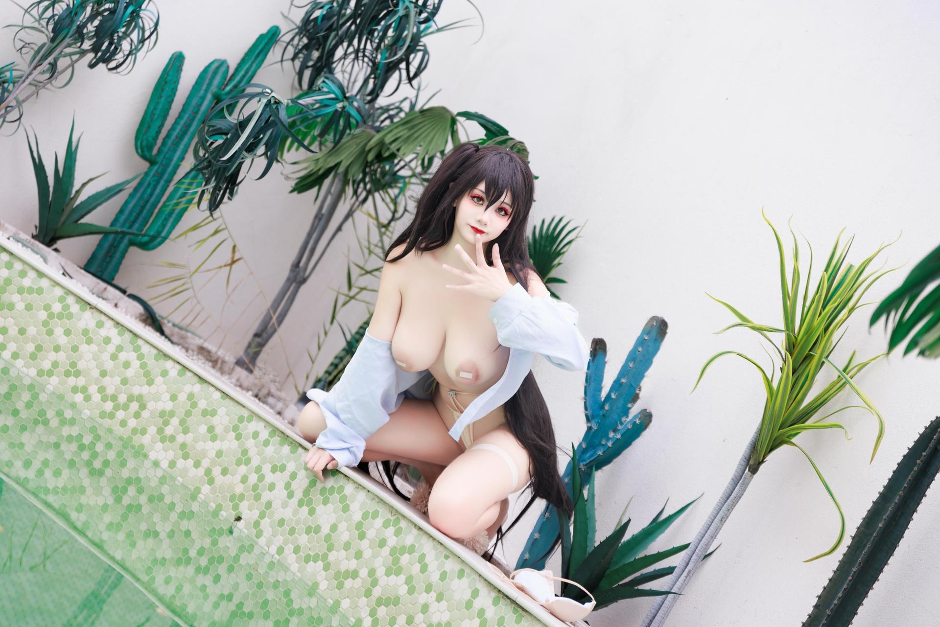 [cosplay] Axuexue - Azur Lane Taihou ชุดว่ายน้ำเซ็กซี่ 86P1V