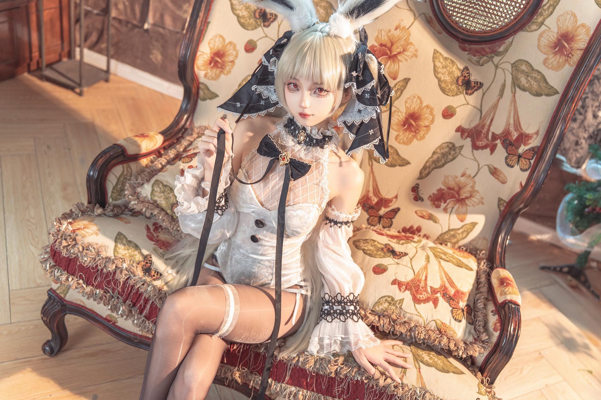 [cosplay] 狐玖玖 - Azur Lane Formidable บันนี่สีขาว 25P