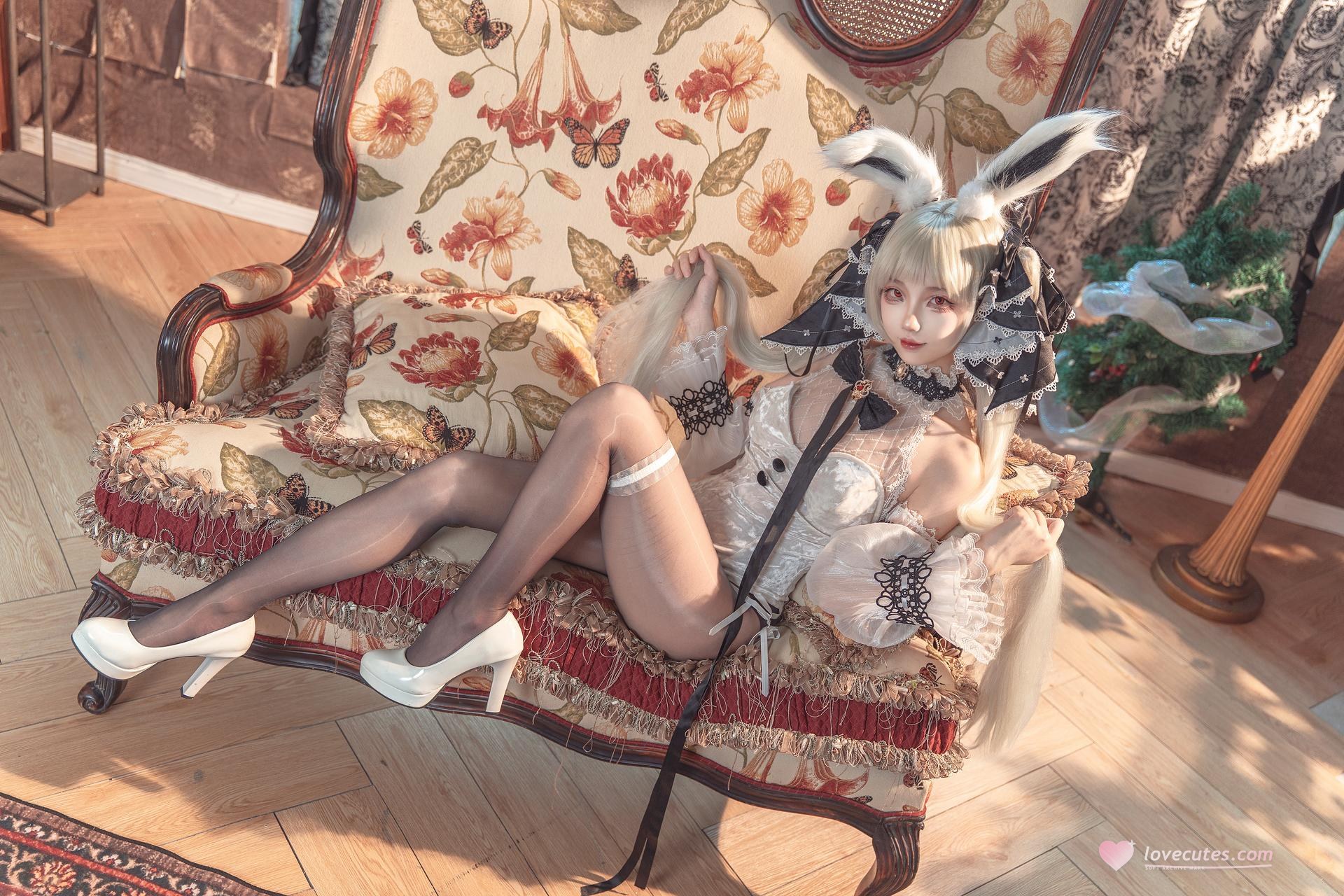 [cosplay] 狐玖玖 - Azur Lane Formidable บันนี่สีขาว 25P