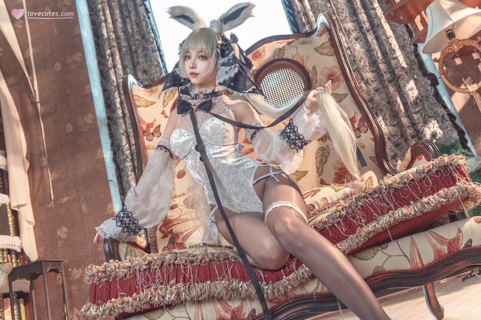[cosplay] 狐玖玖 - Azur Lane Formidable บันนี่สีขาว 25P
