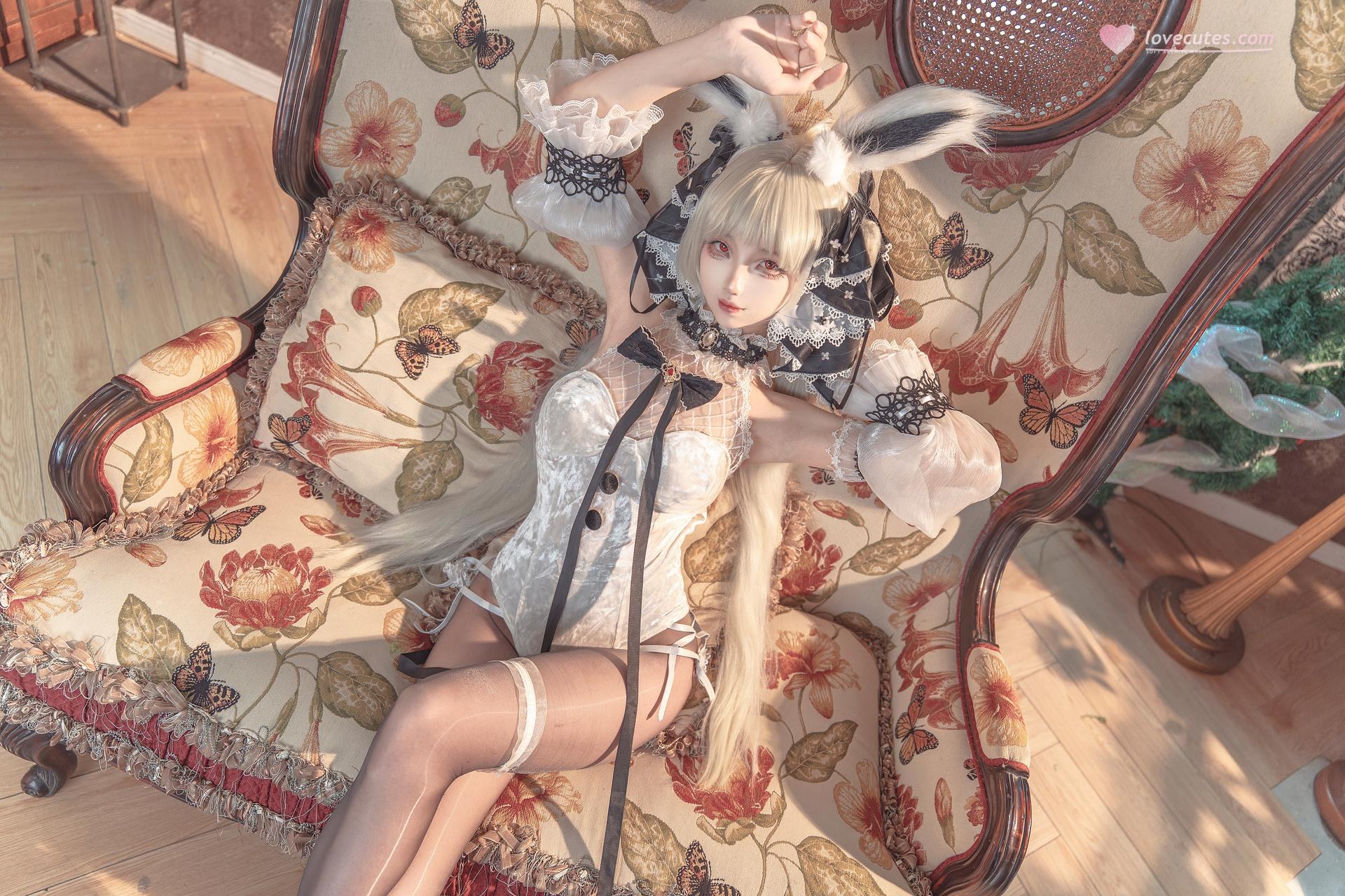 [cosplay] 狐玖玖 - Azur Lane Formidable บันนี่สีขาว 25P
