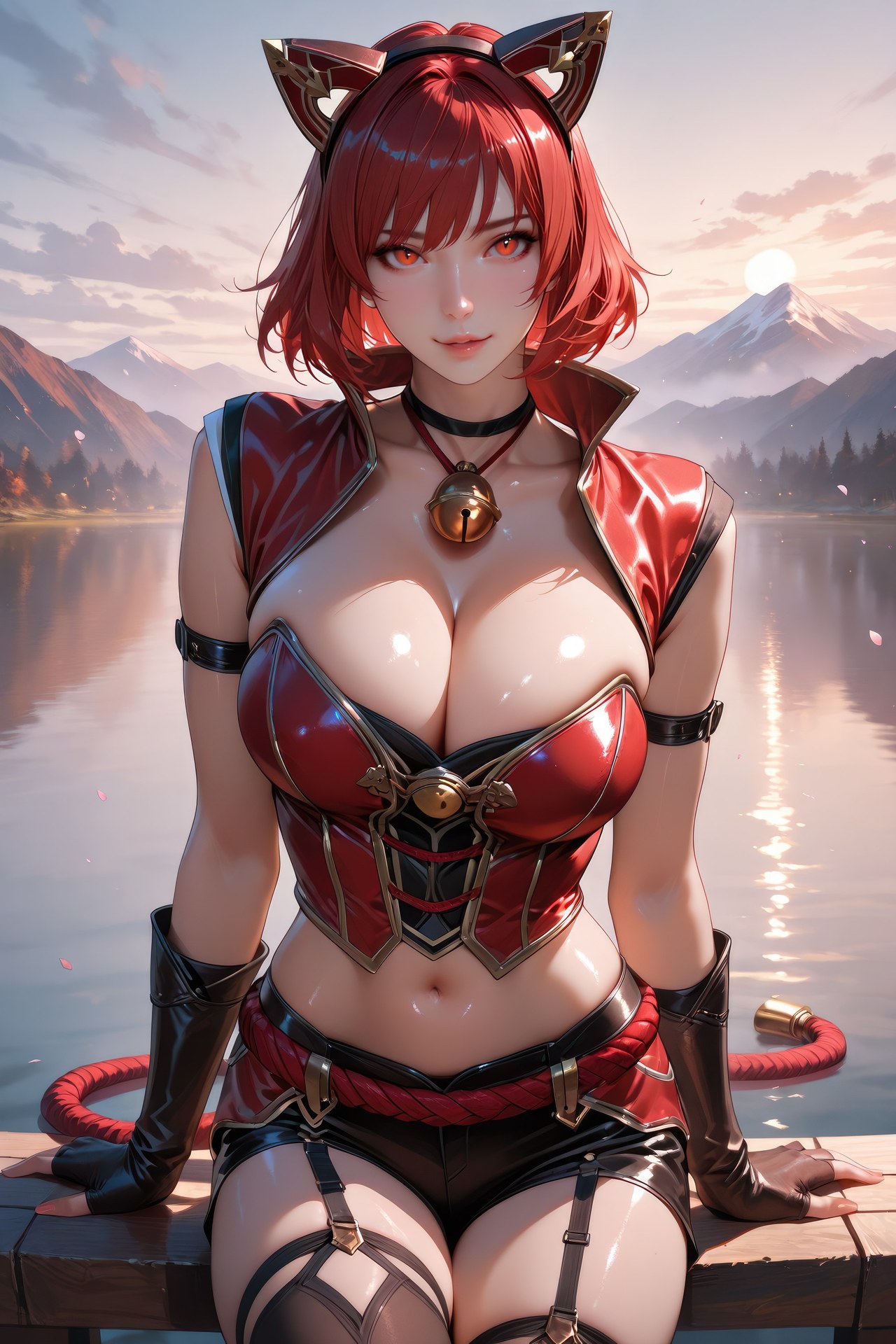 AI Generated Anime Girl - Douluo Dalu Catgirl ถุงน่องดำ, ชุดรัดรูป, ชุดว่ายน้ำ, บิกินี, ลุคเปียกน้ำ แกลเลอรี AI 752P