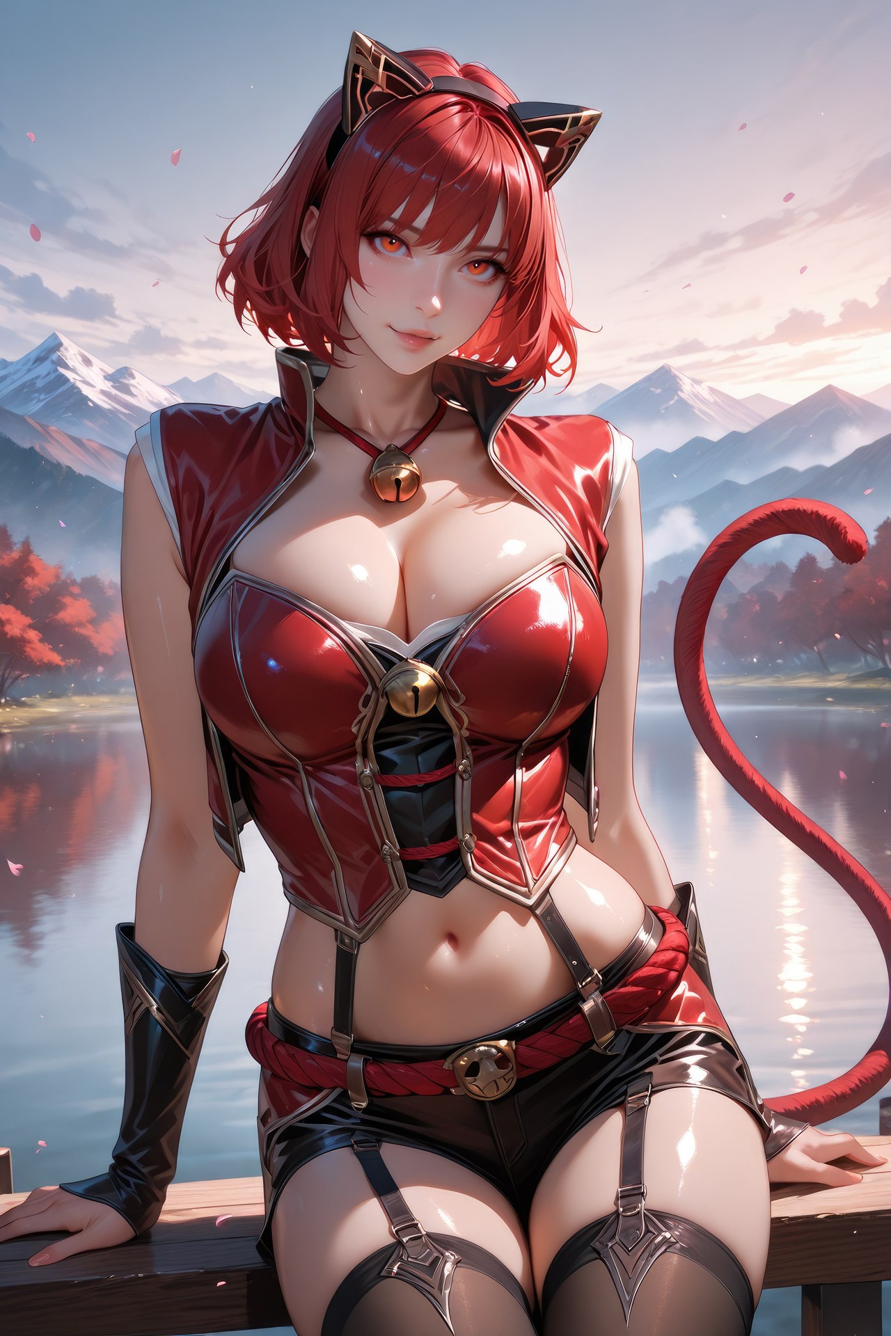 AI Generated Anime Girl - Douluo Dalu Catgirl ถุงน่องดำ, ชุดรัดรูป, ชุดว่ายน้ำ, บิกินี, ลุคเปียกน้ำ แกลเลอรี AI 752P