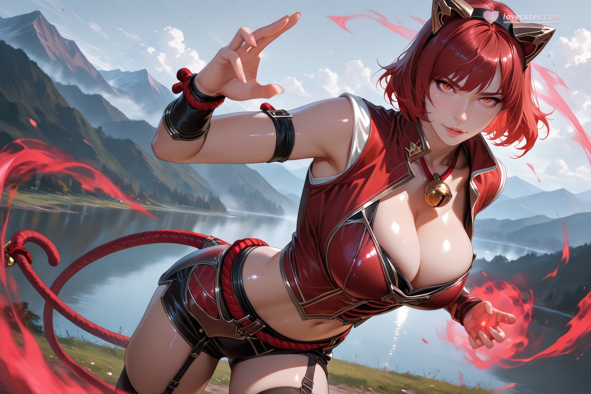 AI Generated Anime Girl - Douluo Dalu Catgirl ถุงน่องดำ, ชุดรัดรูป, ชุดว่ายน้ำ, บิกินี, ลุคเปียกน้ำ แกลเลอรี AI 752P