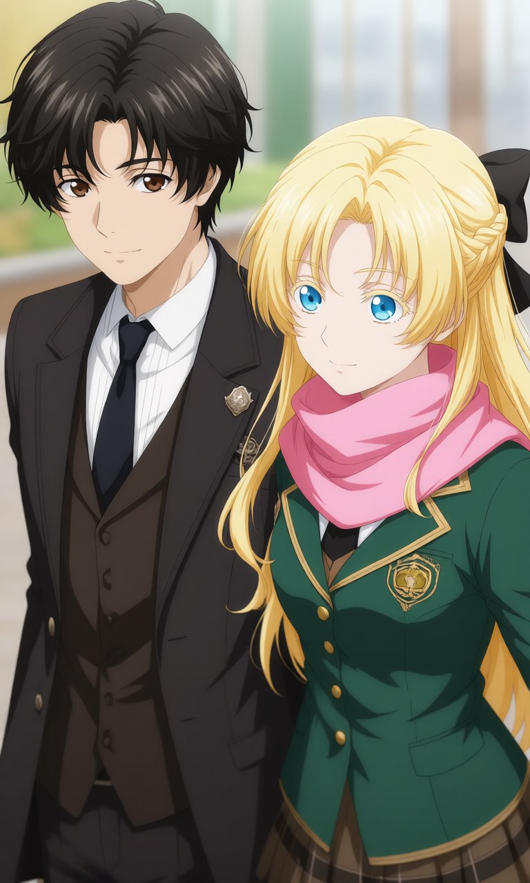 AI Generated Anime Girl - ロード・オブ・ミステリーズ クライン x ドラゴンラージャ 零 制服風 AI画像ギャラリー 207P