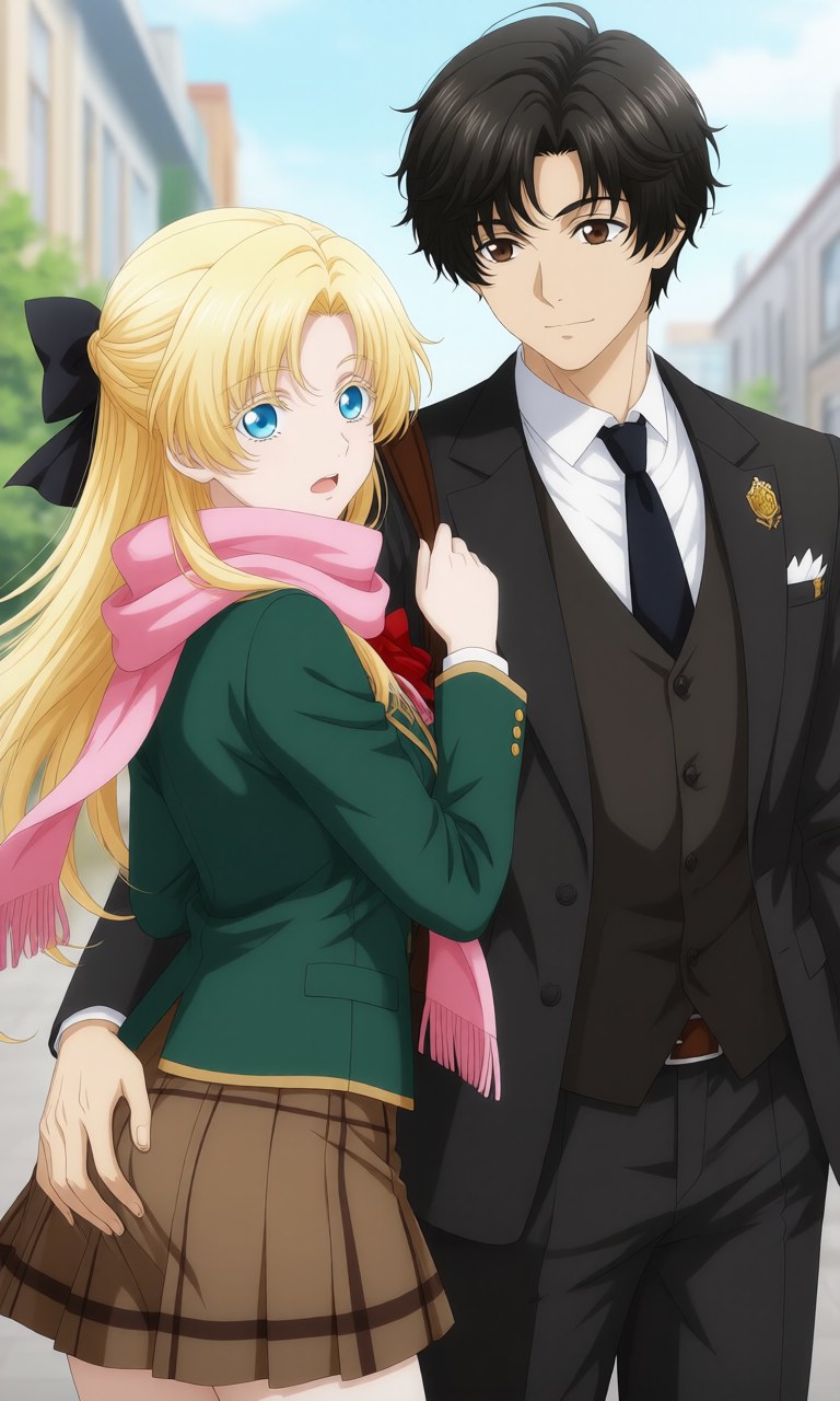 AI Generated Anime Girl - ロード・オブ・ミステリーズ クライン x ドラゴンラージャ 零 制服風 AI画像ギャラリー 207P