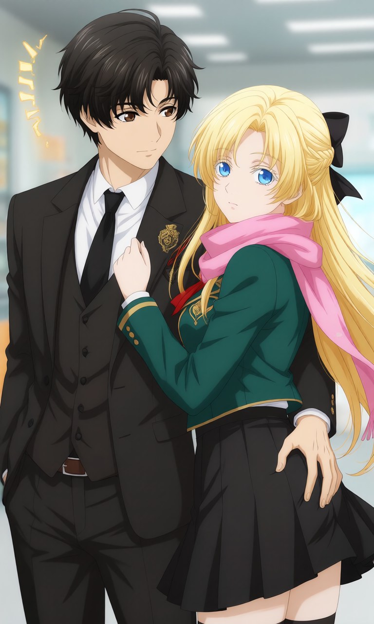 AI Generated Anime Girl - ロード・オブ・ミステリーズ クライン x ドラゴンラージャ 零 制服風 AI画像ギャラリー 207P