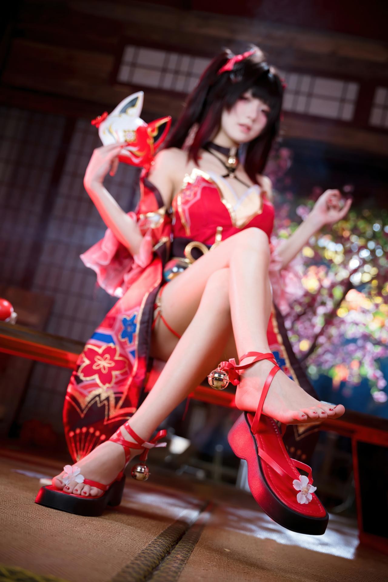 [cosplay] 九柒喵 - 崩坏星穹铁道 花火：红黑和风小恶魔角色还原 65P