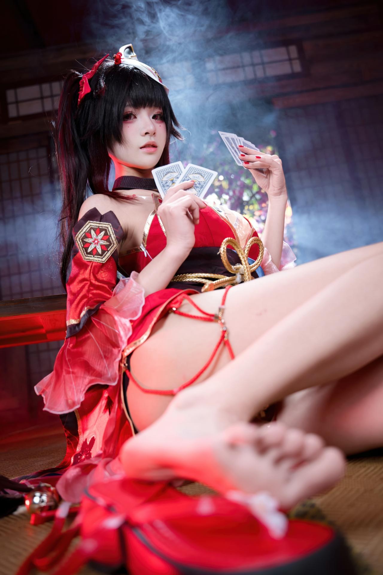 [cosplay] 九柒喵 - 崩坏星穹铁道 花火：红黑和风小恶魔角色还原 65P