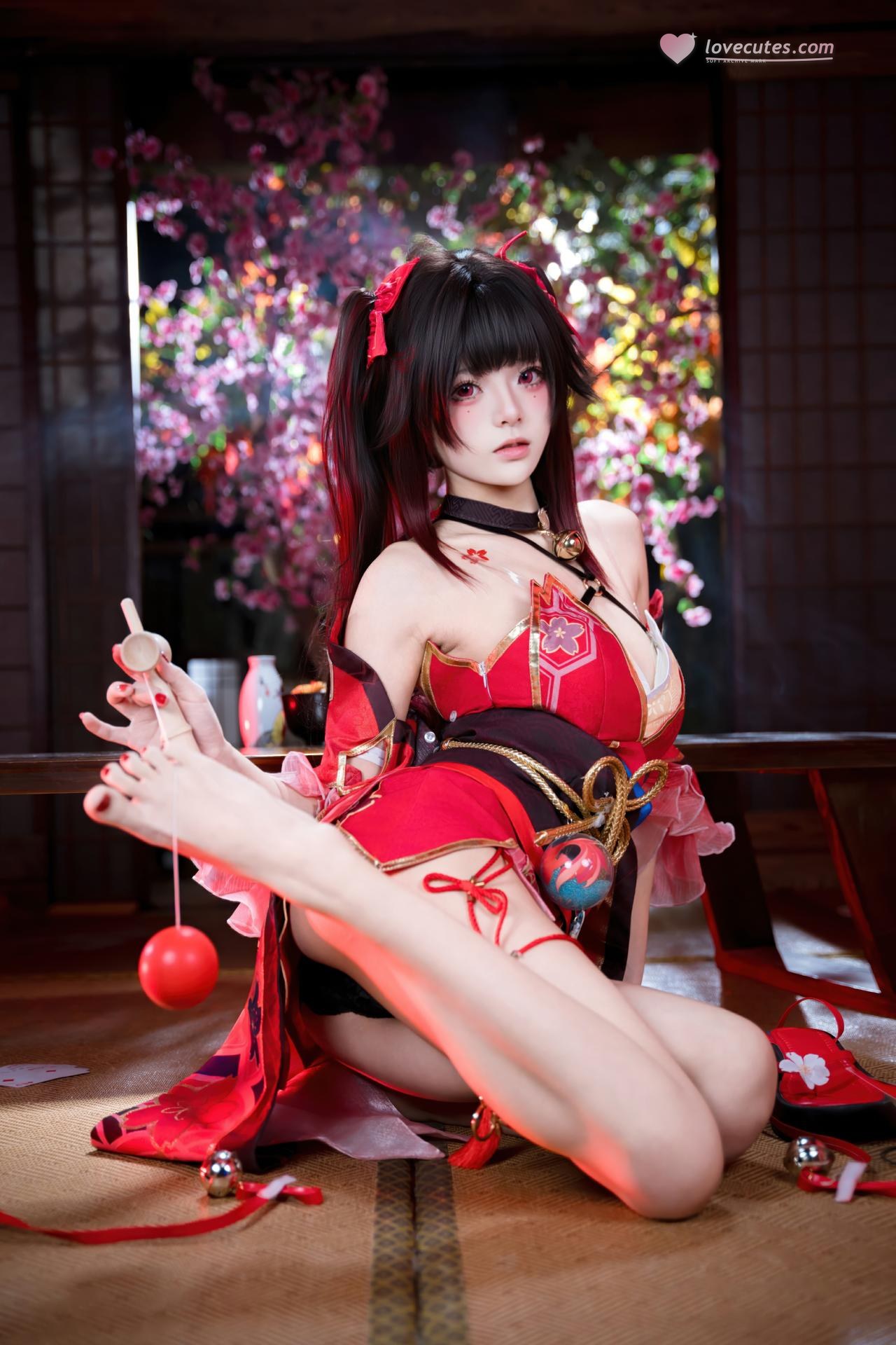 [cosplay] 九柒喵 - 崩坏星穹铁道 花火：红黑和风小恶魔角色还原 65P