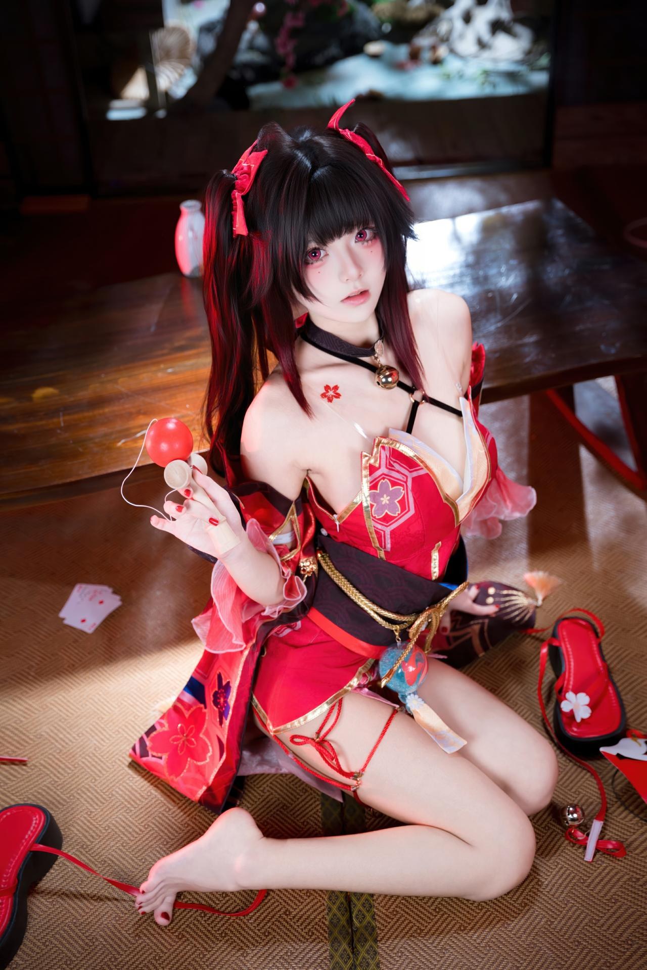 [cosplay] 九柒喵 - 崩坏星穹铁道 花火：红黑和风小恶魔角色还原 65P