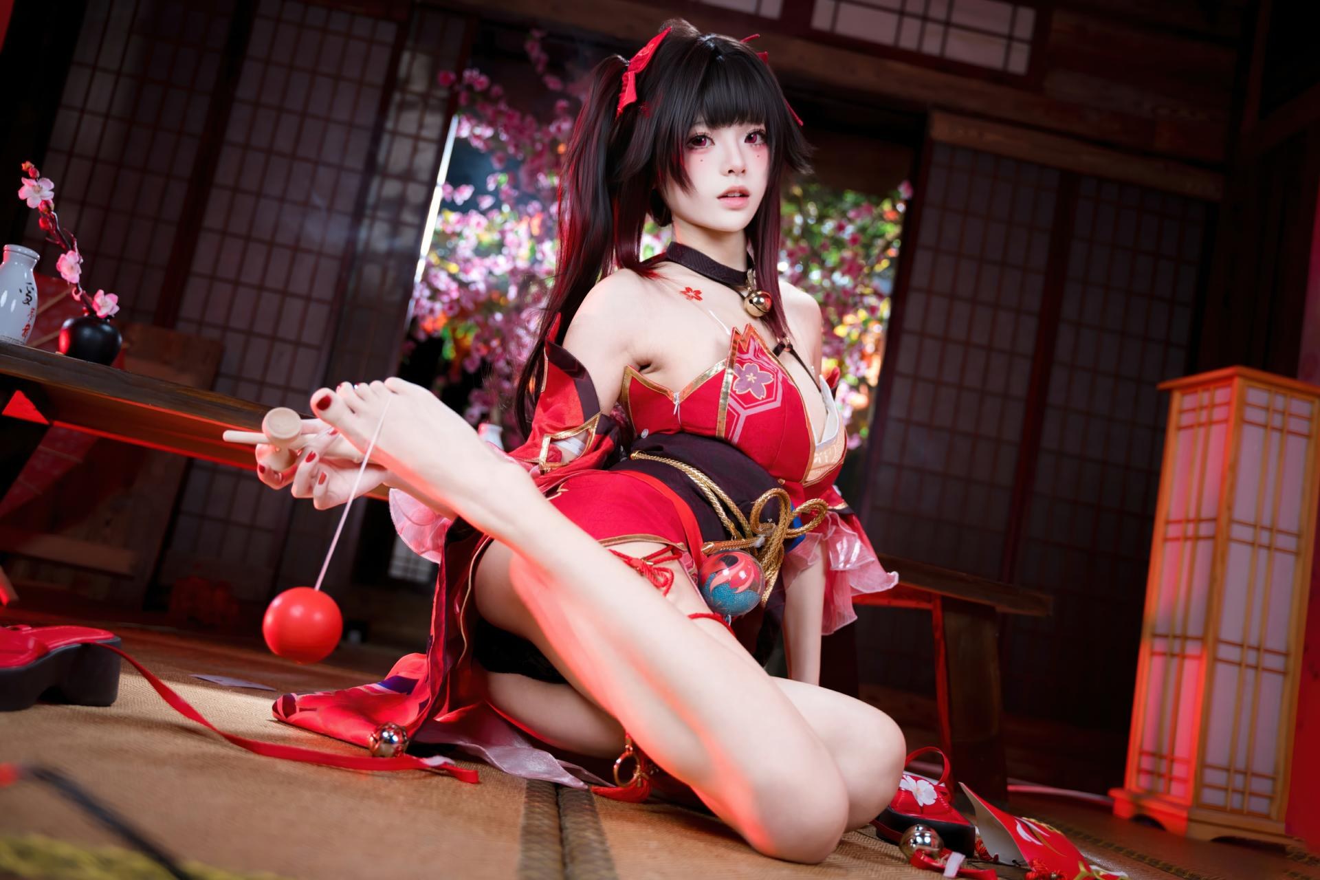 [cosplay] 九柒喵 - 崩坏星穹铁道 花火：红黑和风小恶魔角色还原 65P
