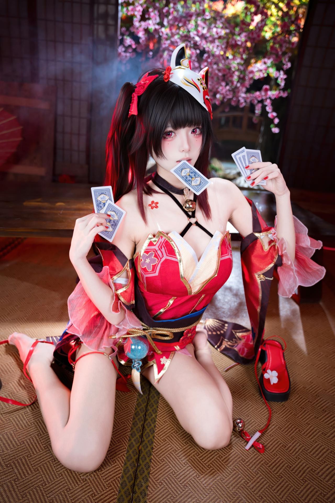 [cosplay] 九柒喵 - 崩坏星穹铁道 花火：红黑和风小恶魔角色还原 65P