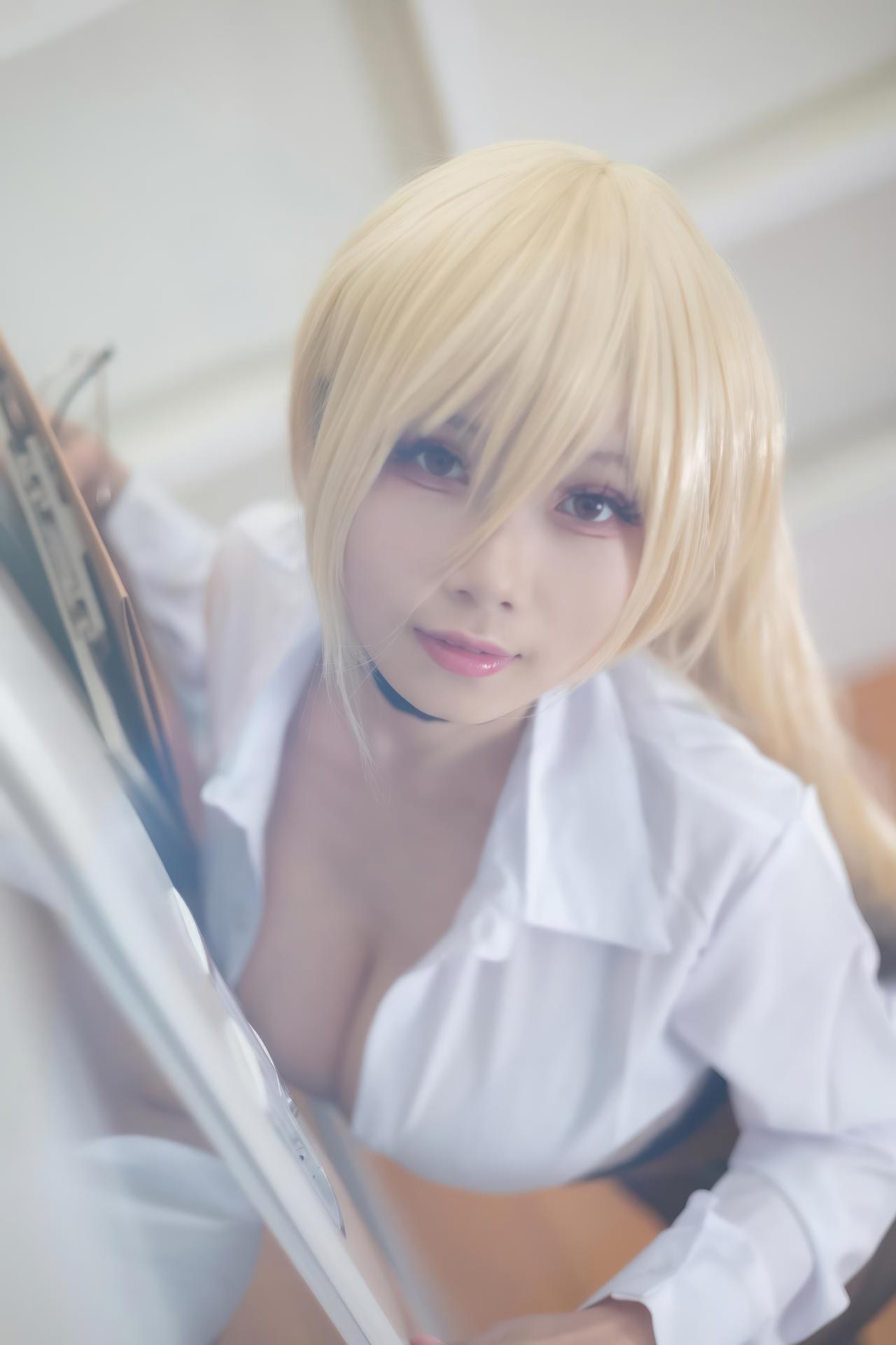 [cosplay] Moye787 - ชุดภาพ Azur Lane Implacable office lady cosplay 54P