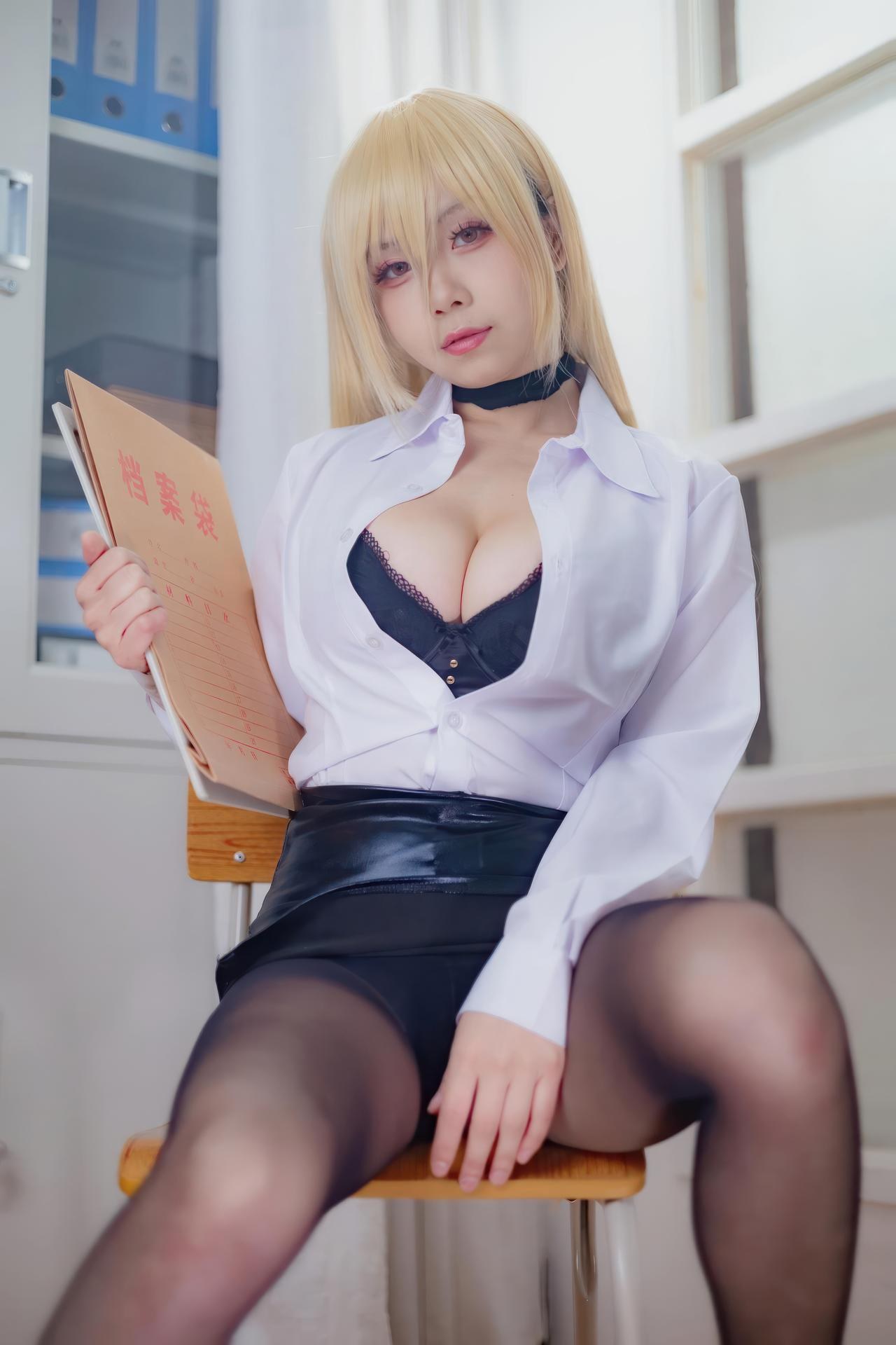 [cosplay] Moye787 - ชุดภาพ Azur Lane Implacable office lady cosplay 54P