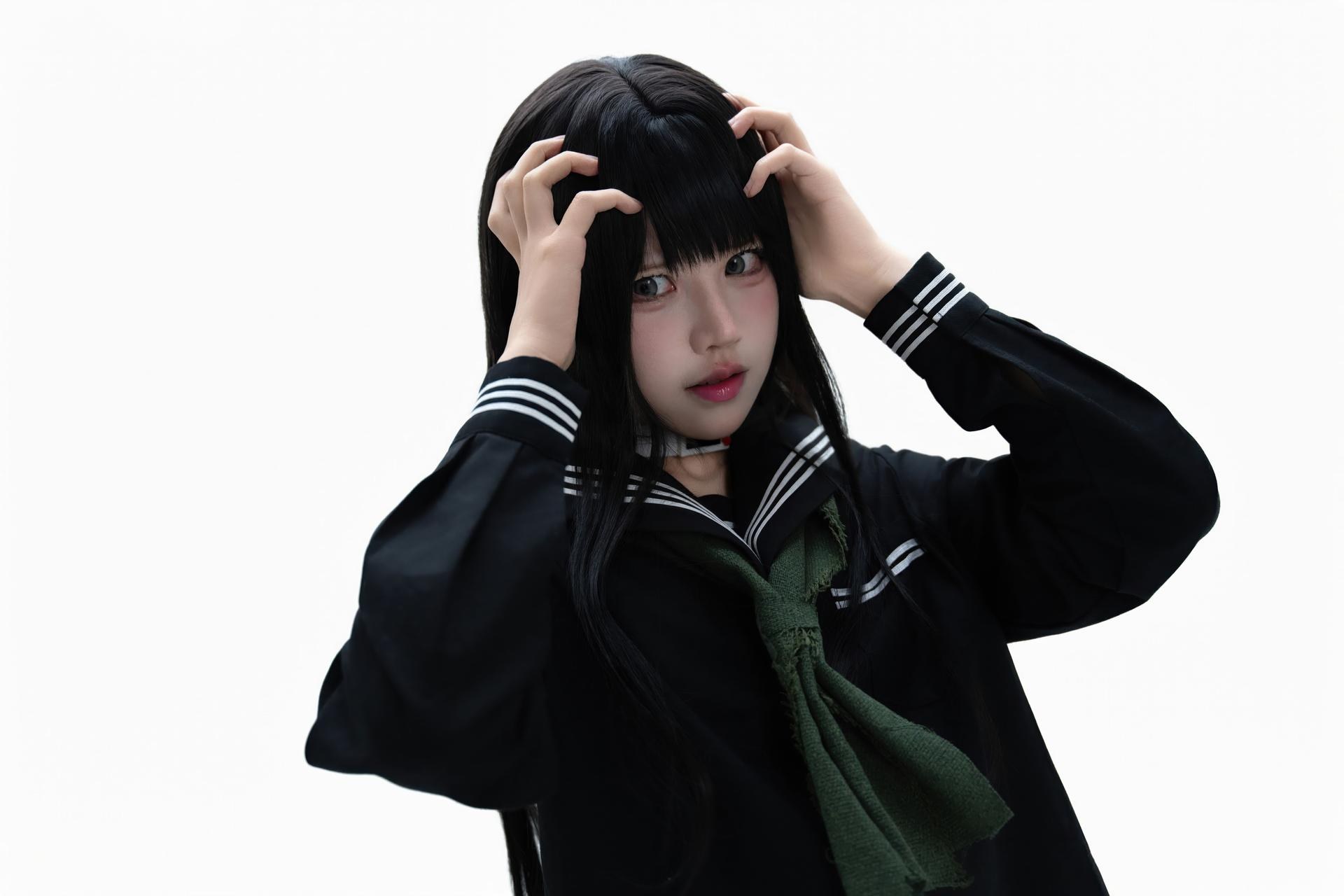 [cosplay] Shimizu Nagi - ชุดภาพ Rinne Byakuya white-hair costume set 72P