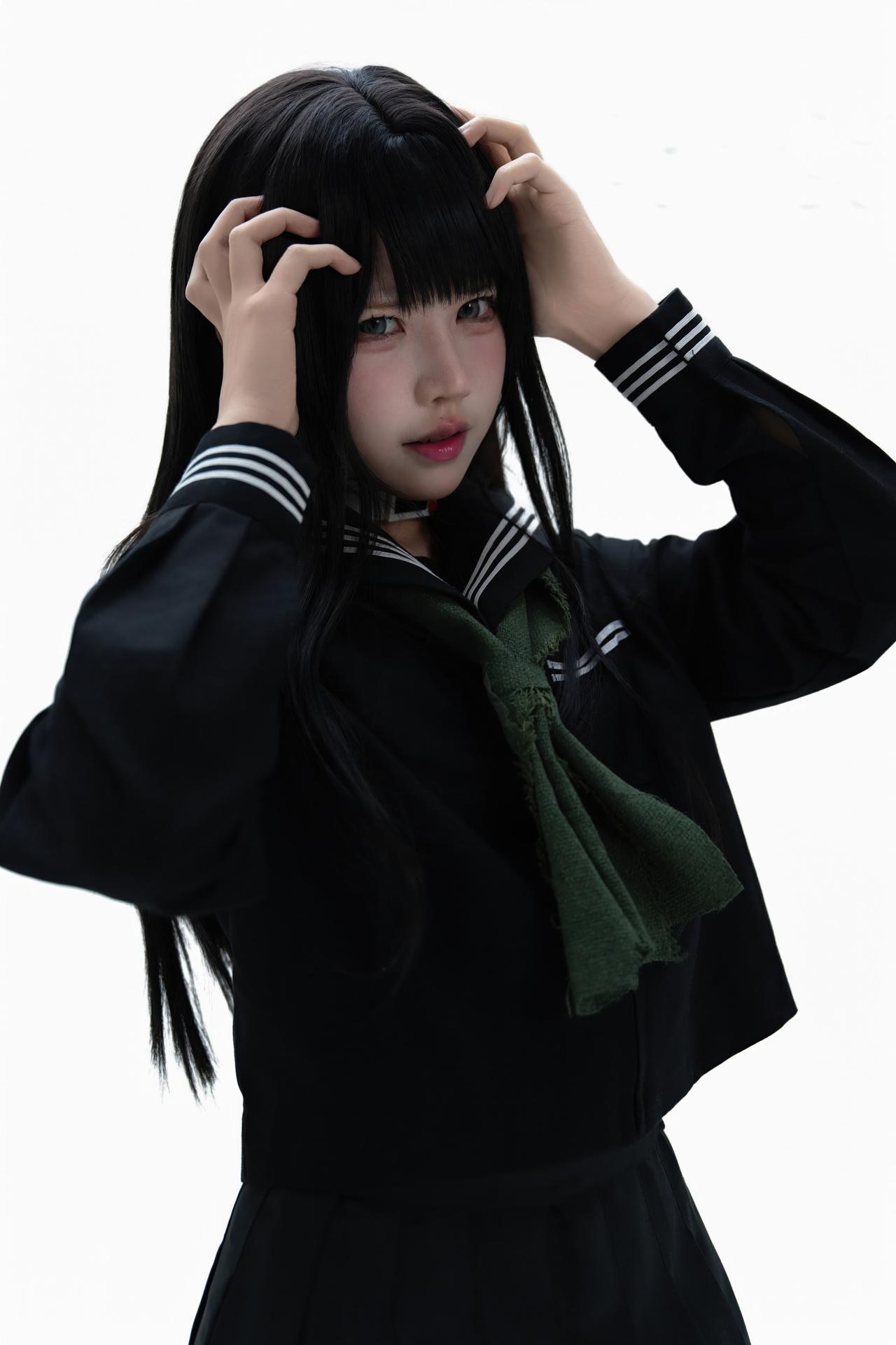 [cosplay] Shimizu Nagi - ชุดภาพ Rinne Byakuya white-hair costume set 72P