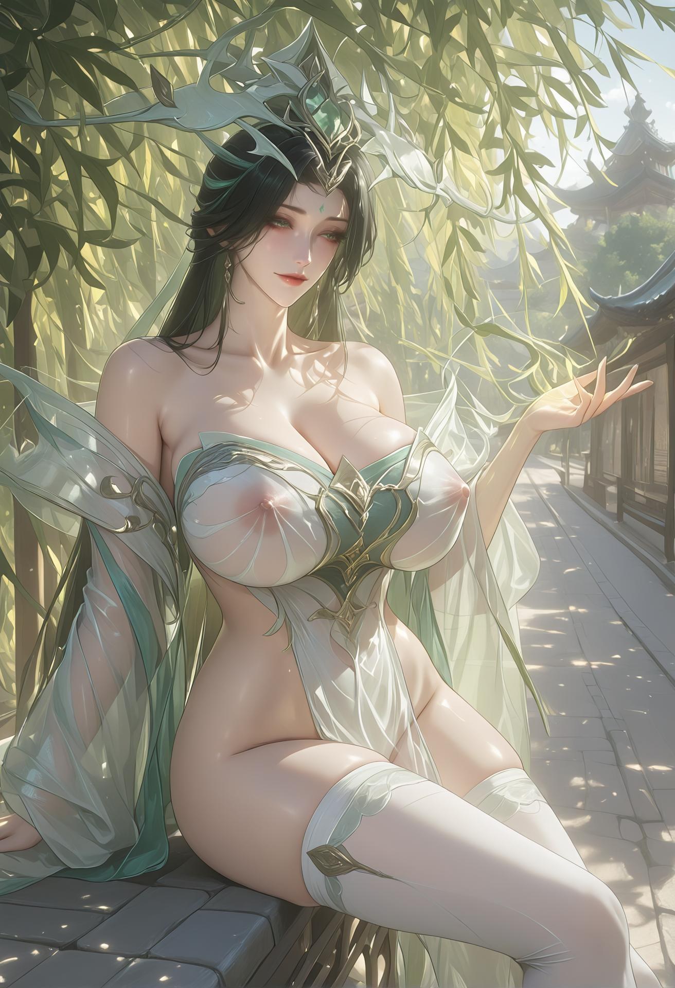 AI Porn - 擬真寫實 柳神の石村回憶 ボディスーツ、濡れ感、露出ヌード AI画像ギャラリー 120P