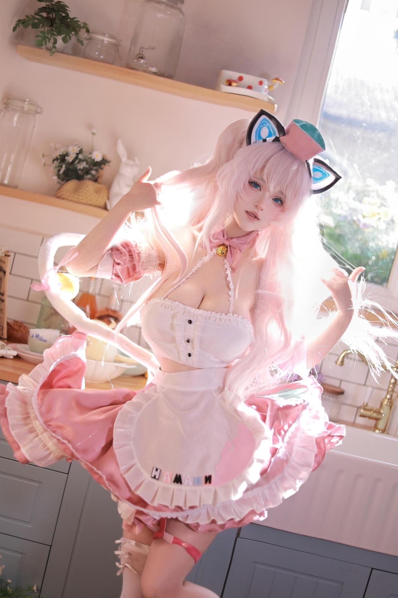 [cosplay] Zhixin Dannaishao - Azur Lane Hammann cat-ear maid cosplay 写真セット 110P4V