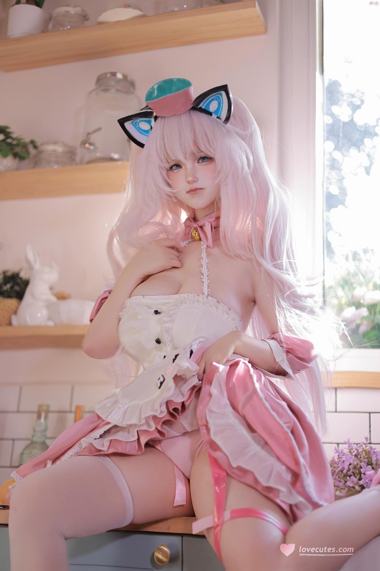[cosplay] Zhixin Dannaishao - Azur Lane Hammann cat-ear maid cosplay 写真セット 110P4V