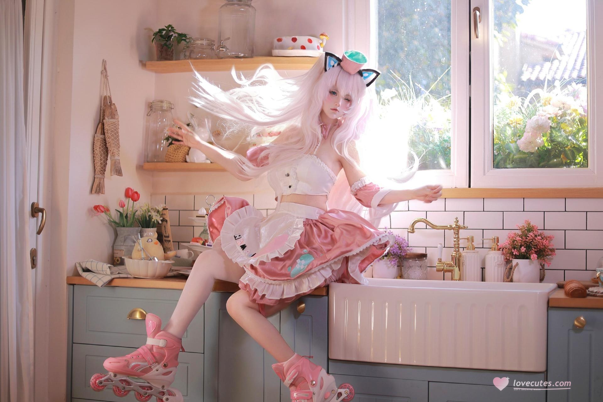 [cosplay] Zhixin Dannaishao - Azur Lane Hammann cat-ear maid cosplay 写真セット 110P4V