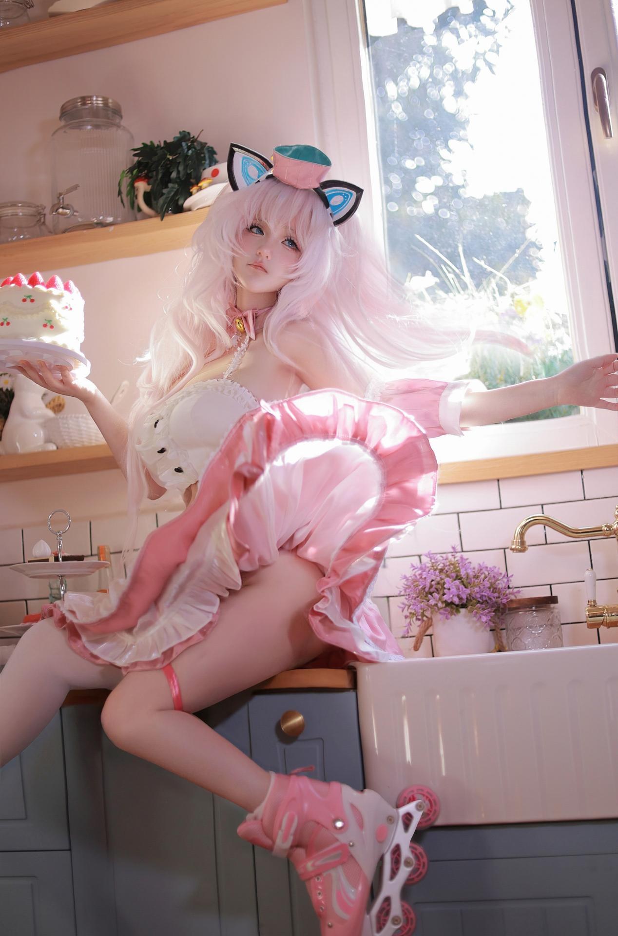 [cosplay] Zhixin Dannaishao - Azur Lane Hammann cat-ear maid cosplay 写真セット 110P4V