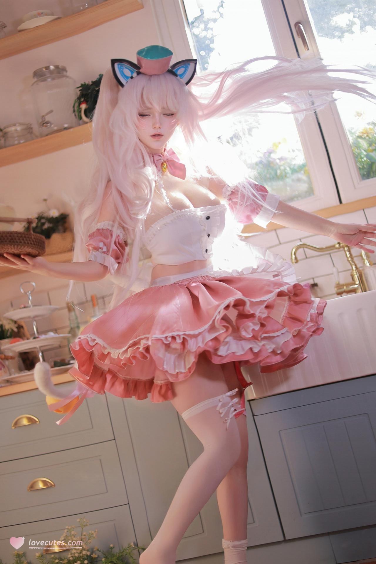 [cosplay] Zhixin Dannaishao - Azur Lane Hammann cat-ear maid cosplay 写真セット 110P4V
