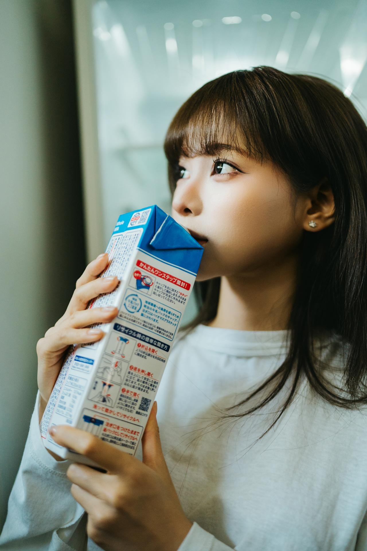 [私房] 蠢沫沫 - 牛奶主题私房：白色内衣甜美写真 22P