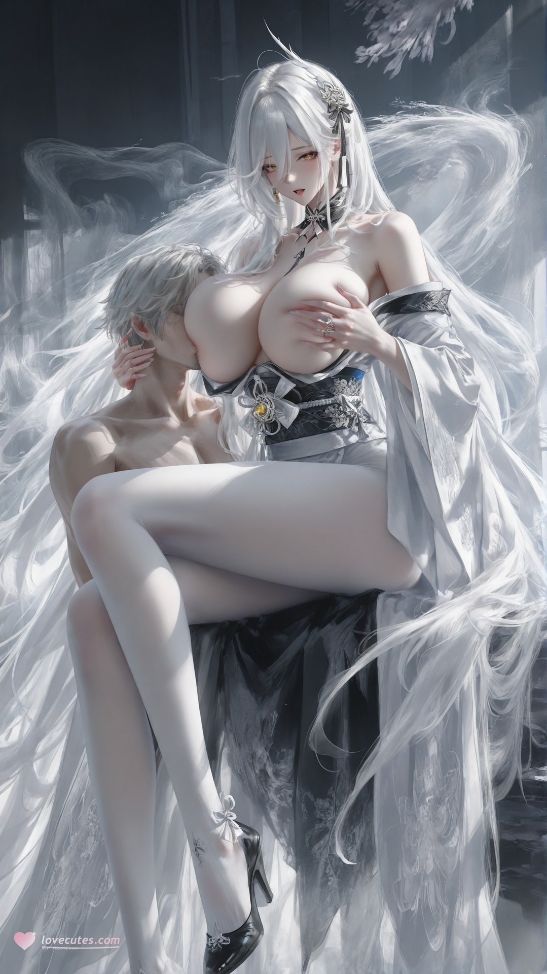 AI Porn - アズールレーン 白鳳 白ストッキング、ボディスーツ、露出ヌード AI画像ギャラリー 302P