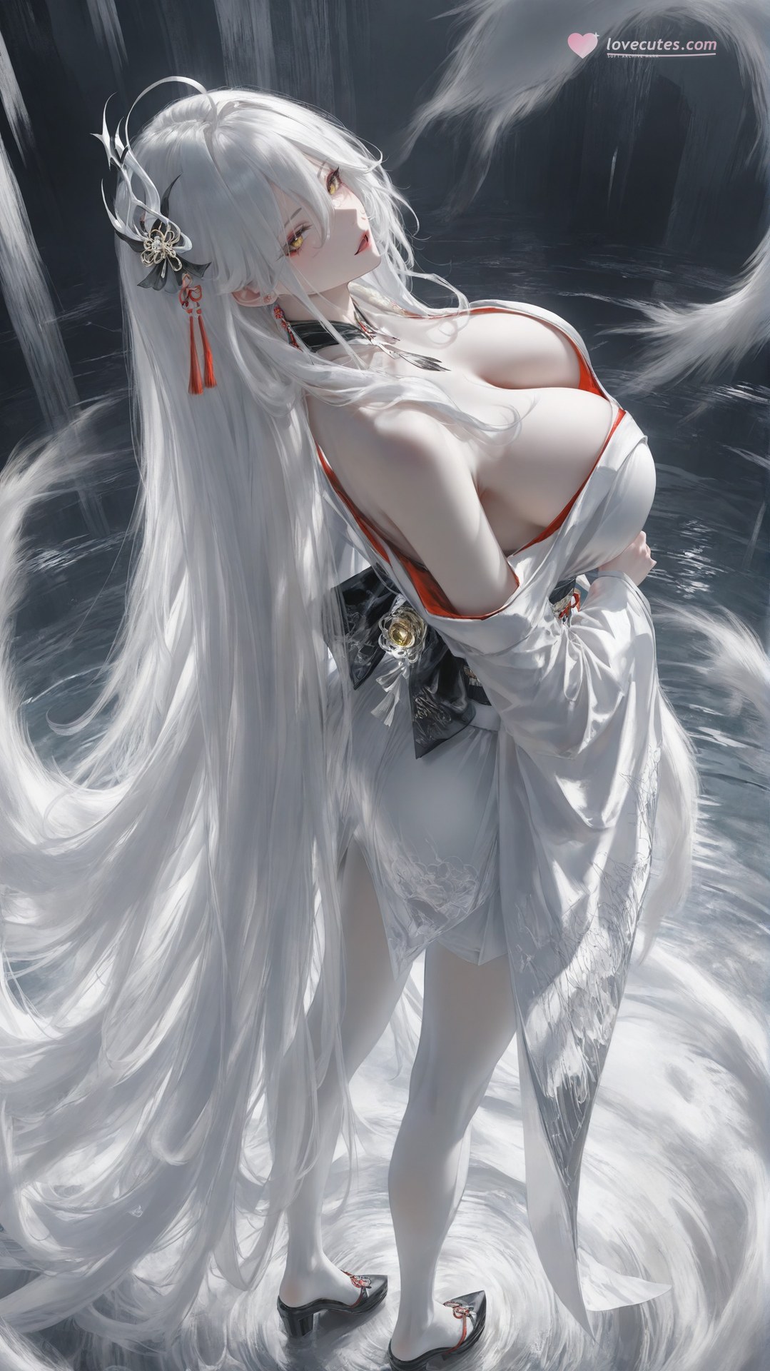 AI Porn - アズールレーン 白鳳 白ストッキング、ボディスーツ、露出ヌード AI画像ギャラリー 302P
