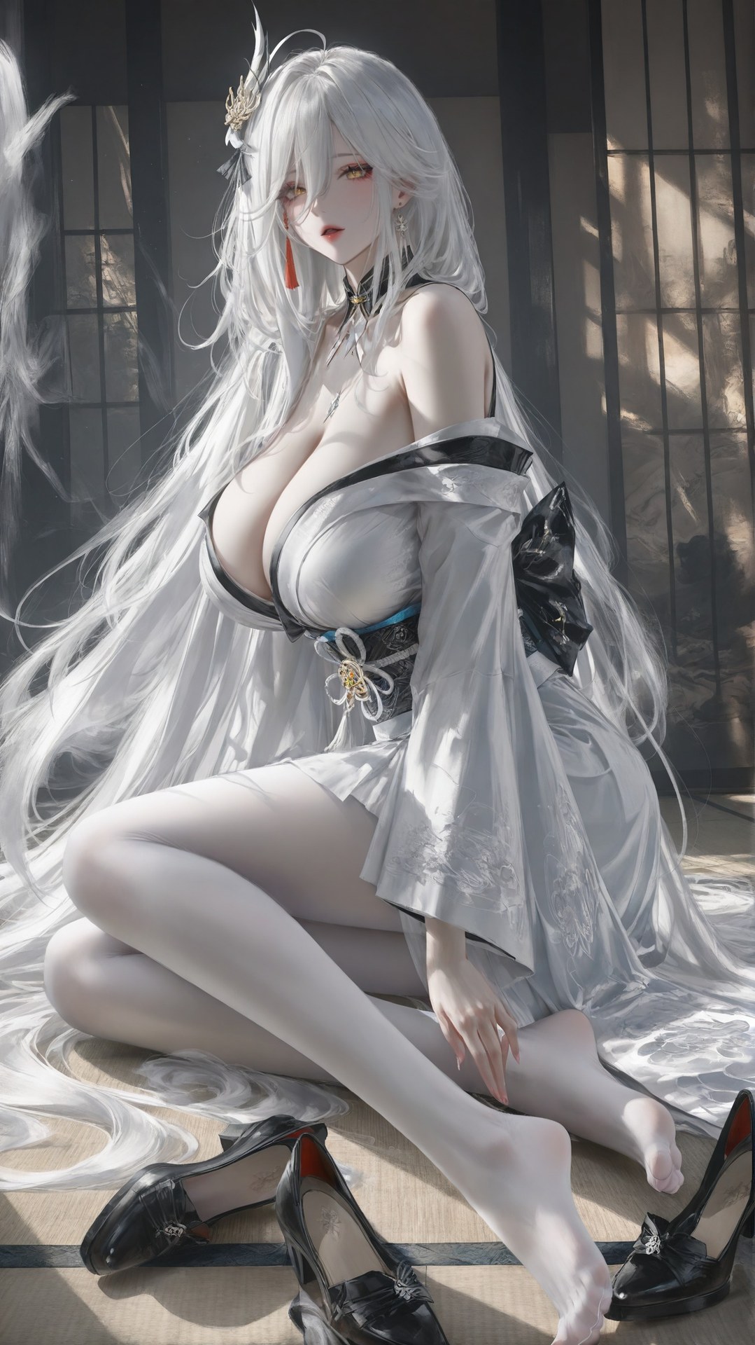 AI Porn - アズールレーン 白鳳 白ストッキング、ボディスーツ、露出ヌード AI画像ギャラリー 302P