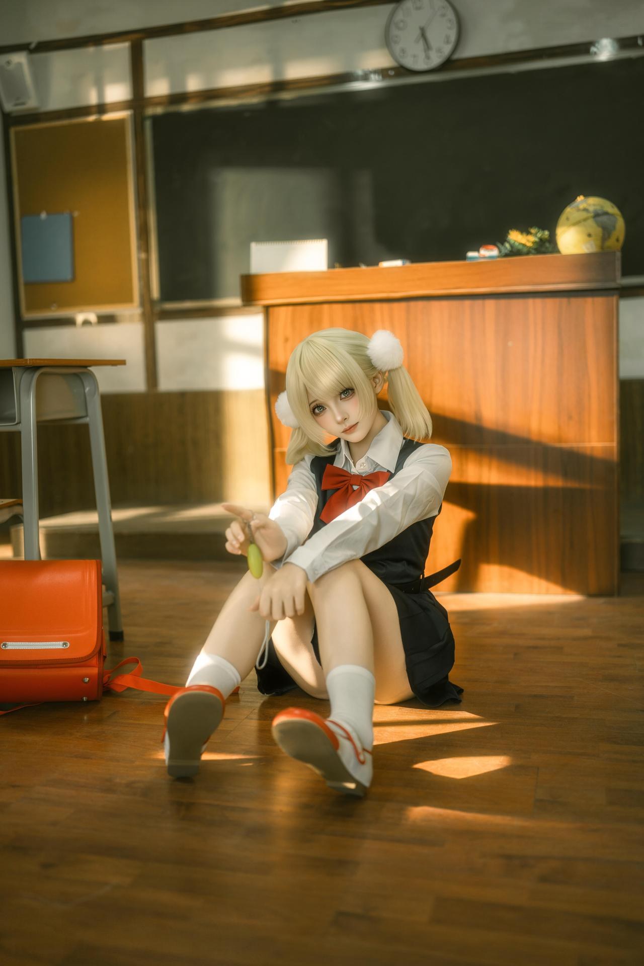 [コスプレ] Bangni邦尼 - 时雨羽衣 教室白丝制服 比基尼美腿还原 87P