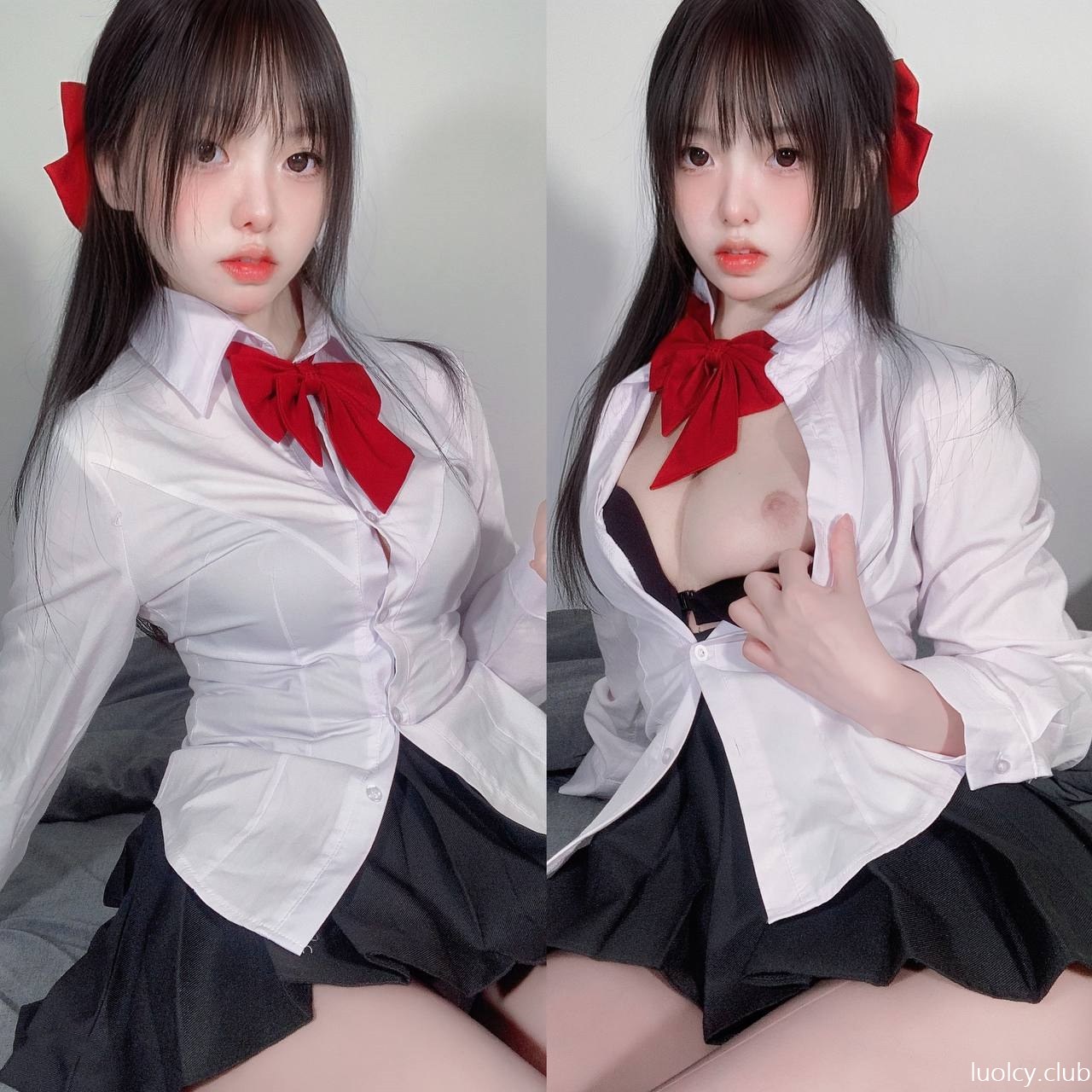 [Photo Set] Nide Zhenzhenu bộ ảnh school-uniform styling, uniform styling, leg-focused poses, video extras 64P5V