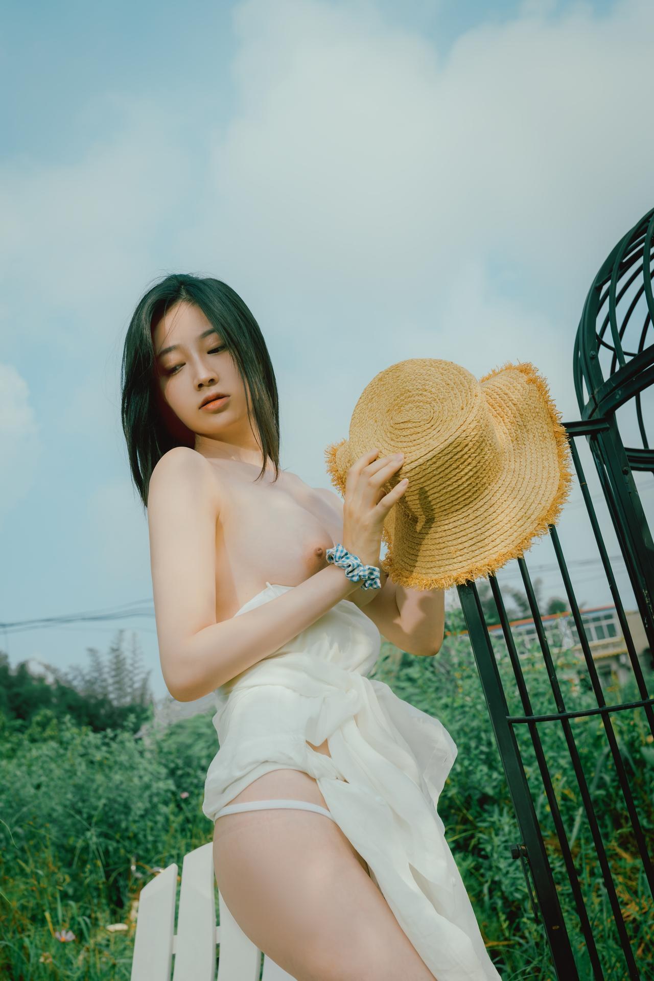[写真] フォトセット 年年Nnian - 夏至 夏日户外白裙 清新美腿写真 40P