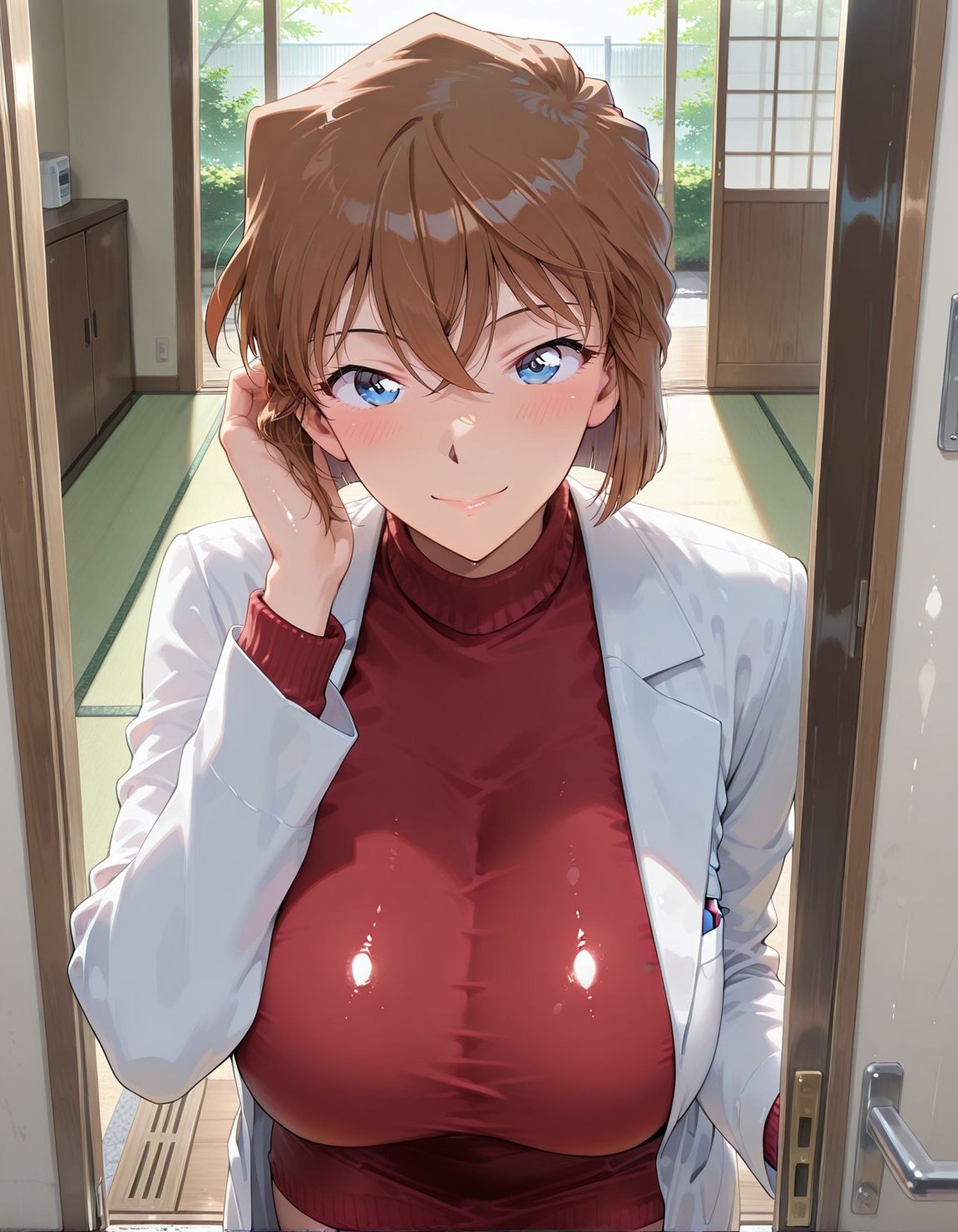 AI Generated Anime Girl - Detective Conan Ai Haibara Shiho Miyano beach swimsuit review gallery 170P