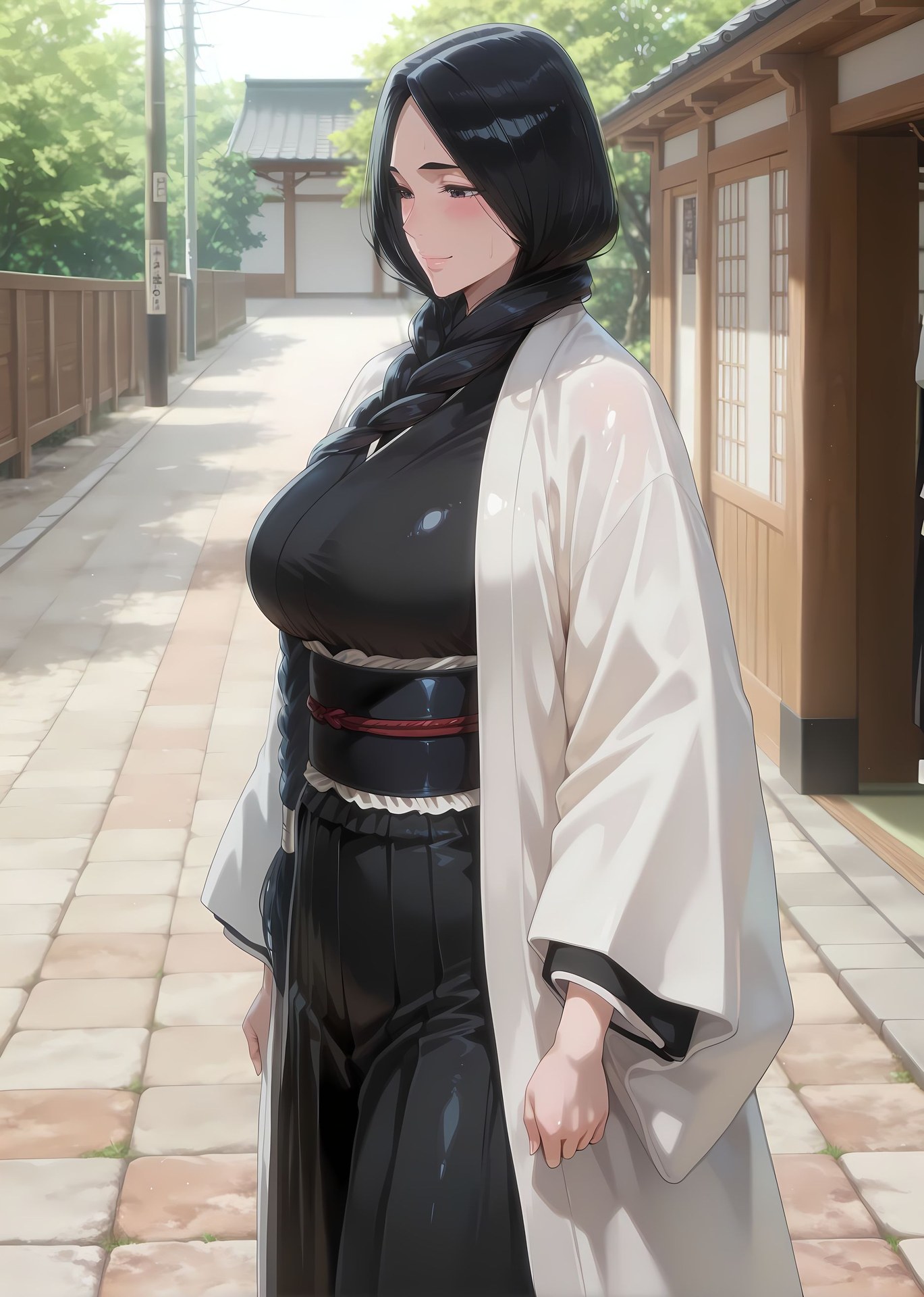 AI Generated Anime Girl - BLEACH 卯之花烈 ボディスーツ 和服 濡れ感 レビューギャラリー 403P